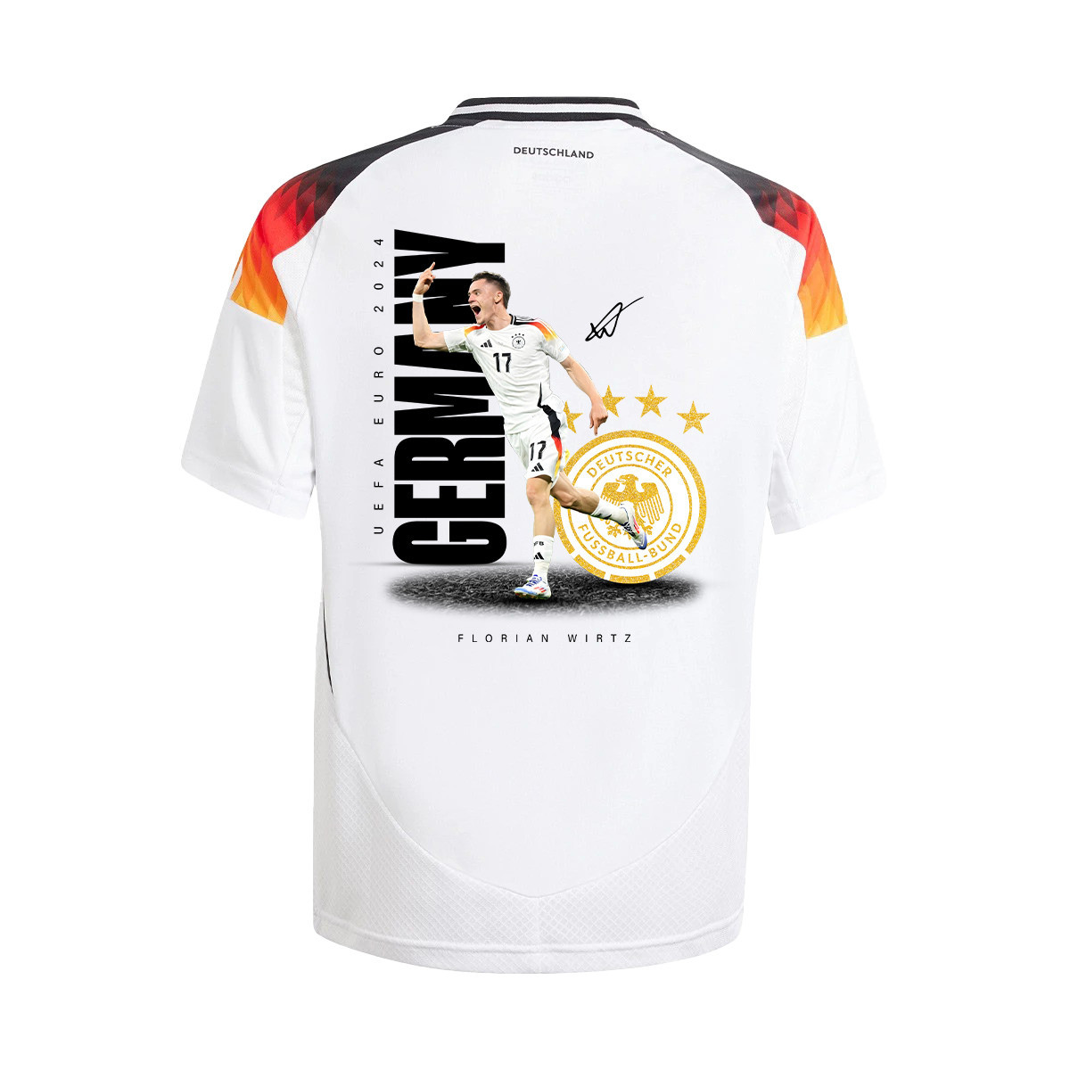 Florian Wirtz 17 Signed Game-changer Germany National Team 2024 Home YOUTH Jersey - White