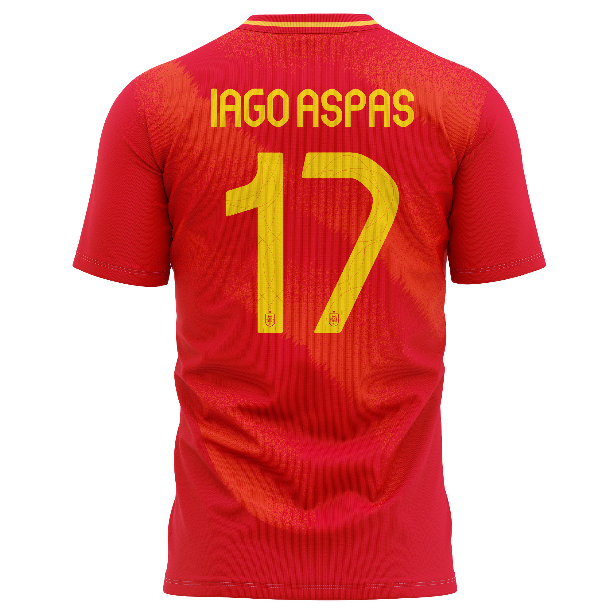 Iago Aspas 17 Spain National Team 2024 Home Kits AOP T-shirt - Red