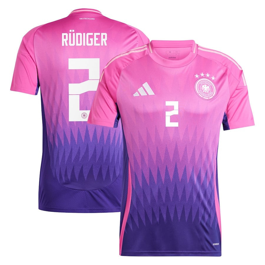 Antonio Rüdiger 2 Germany National Team 2024 Away Men Jersey - Pink