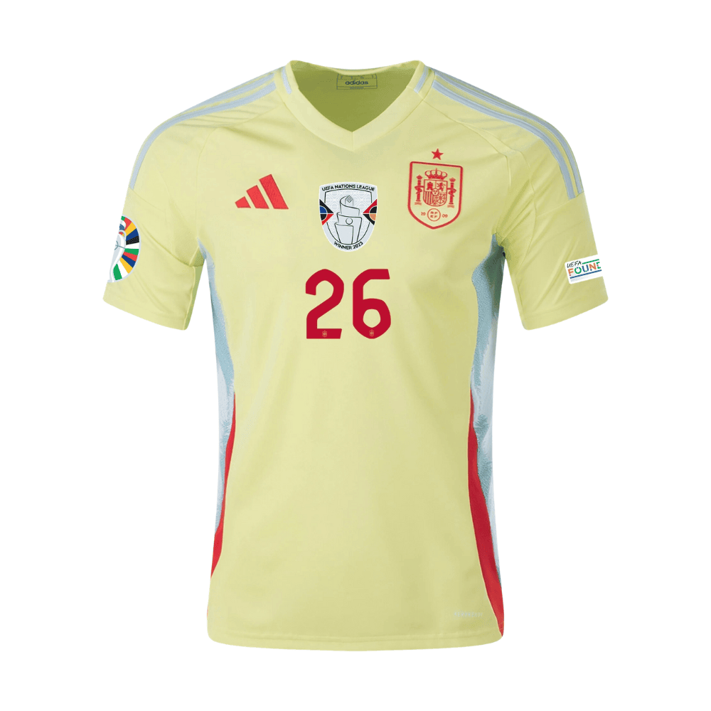 Pedri 26 Spain National Team 2024 Away Men Jersey - Yellow