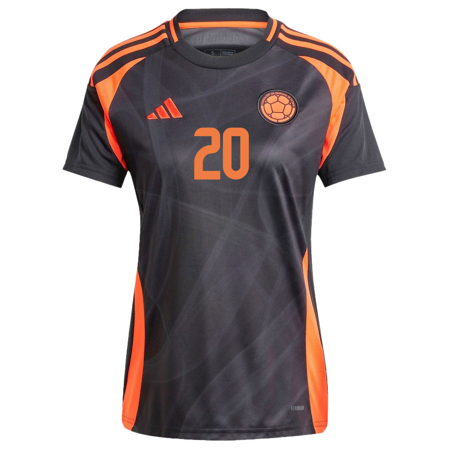 Juan Quintero 20 Colombia National Team 2024/25 Away Women Jersey - Black