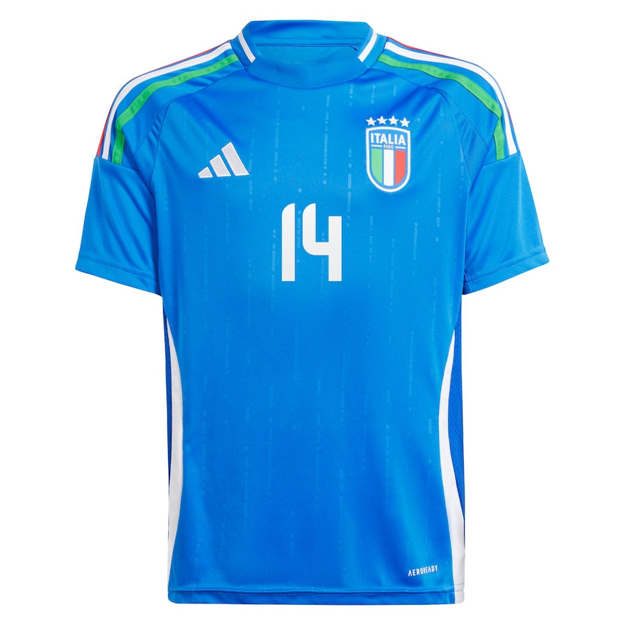 Federico Chiesa 14 Italy National Team 2024 Home YOUTH Jersey - Blue