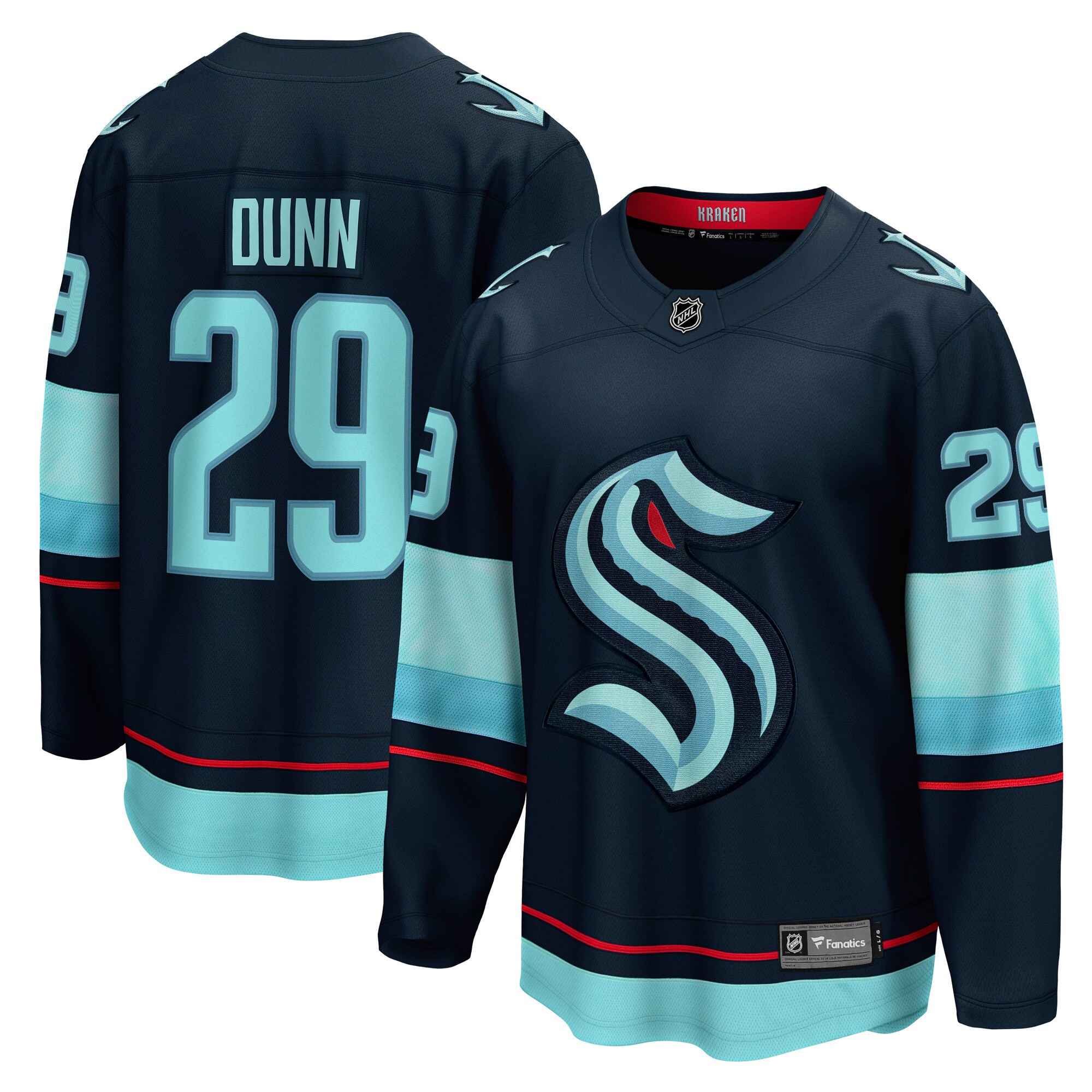 Vince Dunn Seattle Kraken Fanatics Home Breakaway Player Jersey - Deep Sea Blue