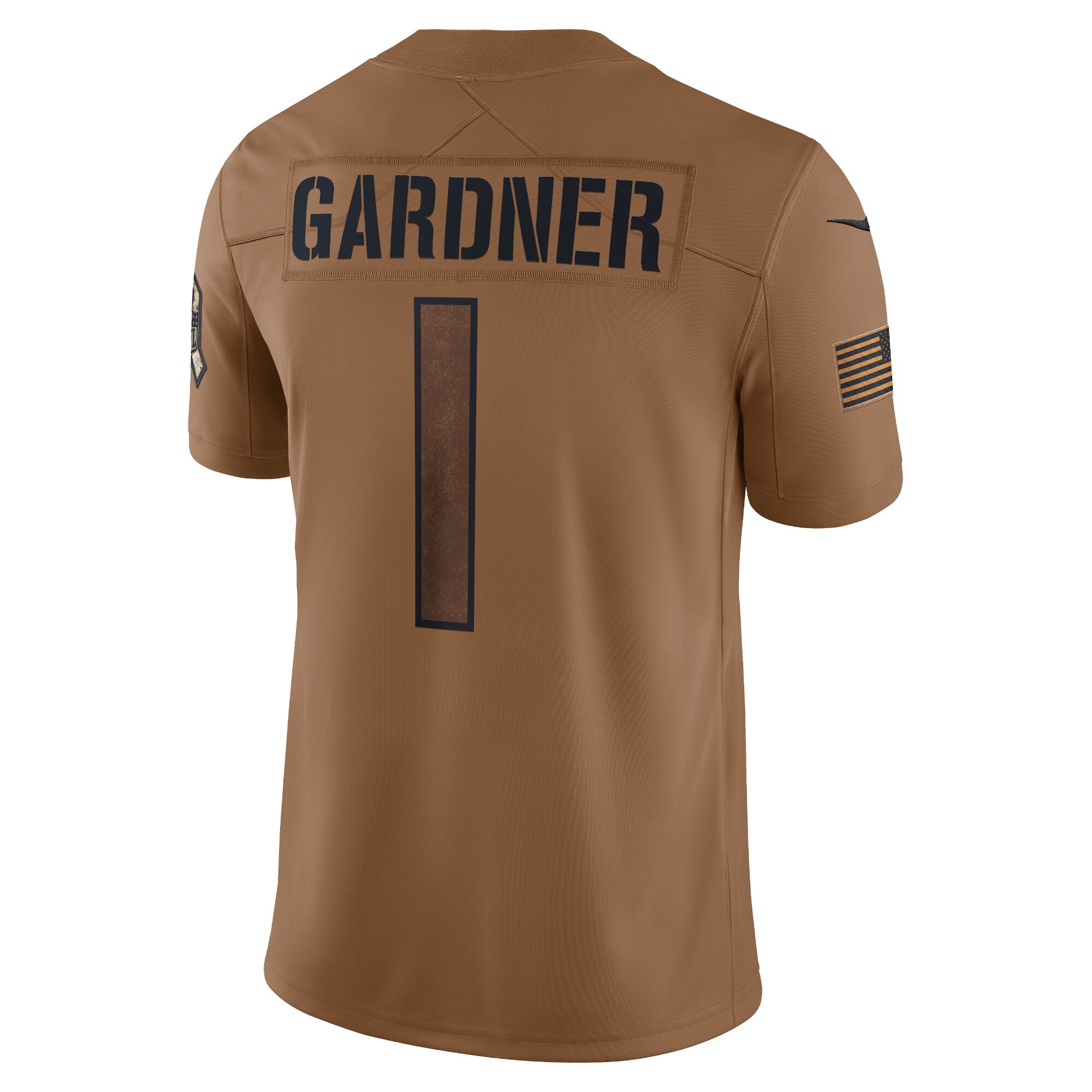 Ahmad Sauce Gardner New York Jets  2023 Salute To Service Limited Jersey - Brown