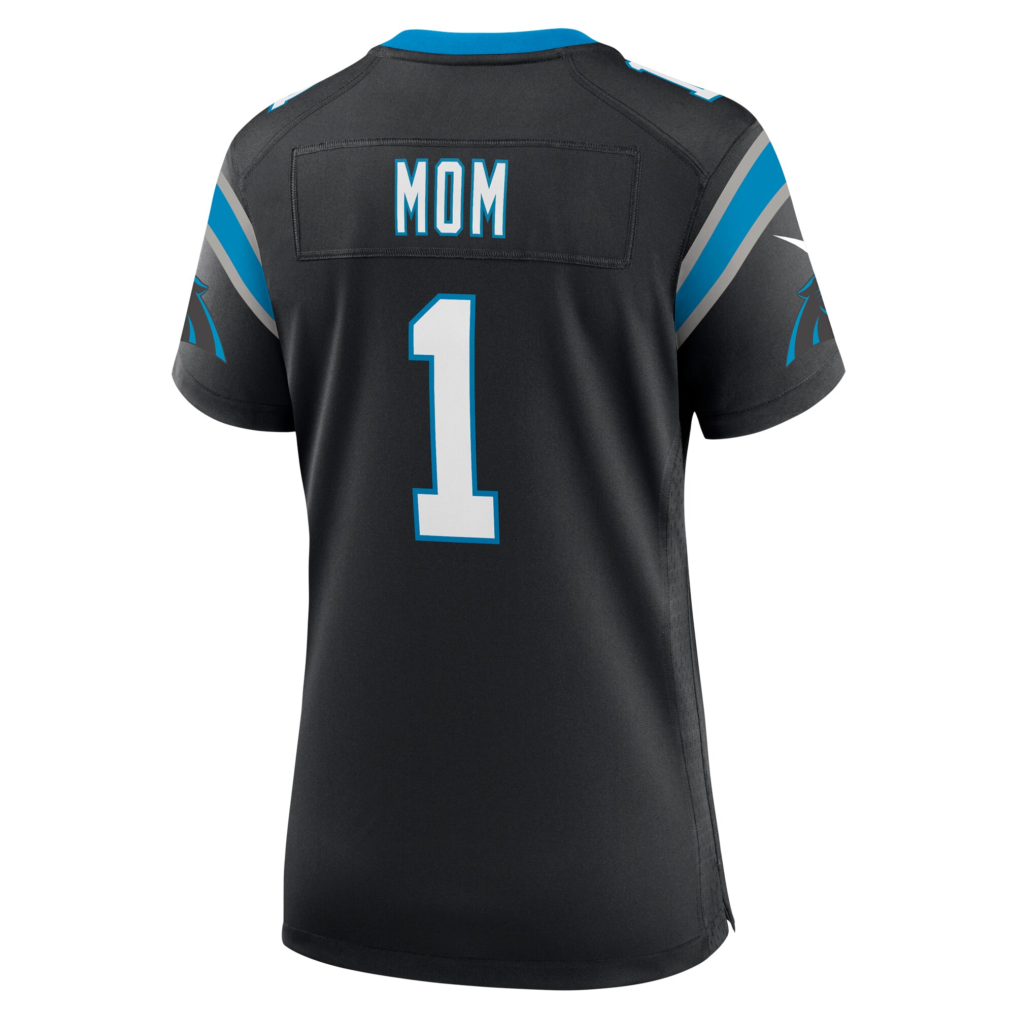 Number 1 Mom Carolina Panthers  Women's Game Jersey - Black