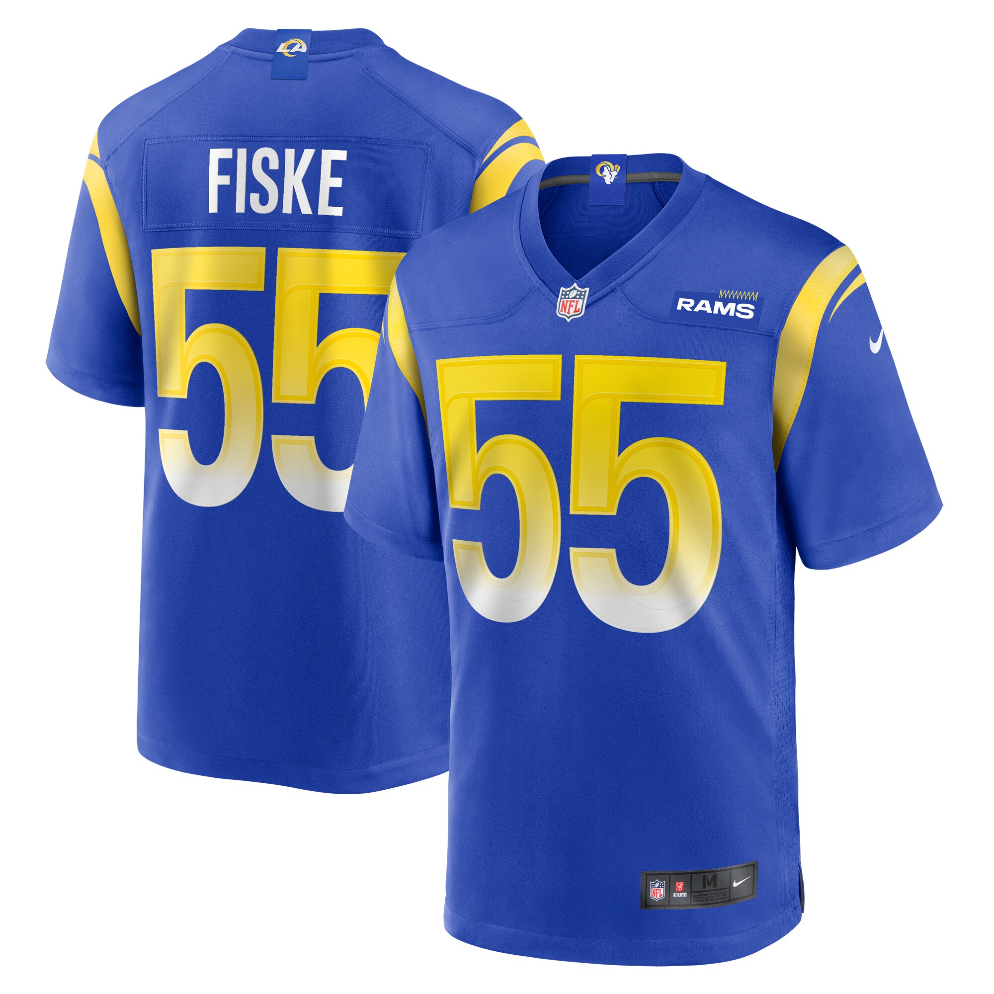 Braden Fiske Los Angeles Rams  Team Game Jersey -  Royal