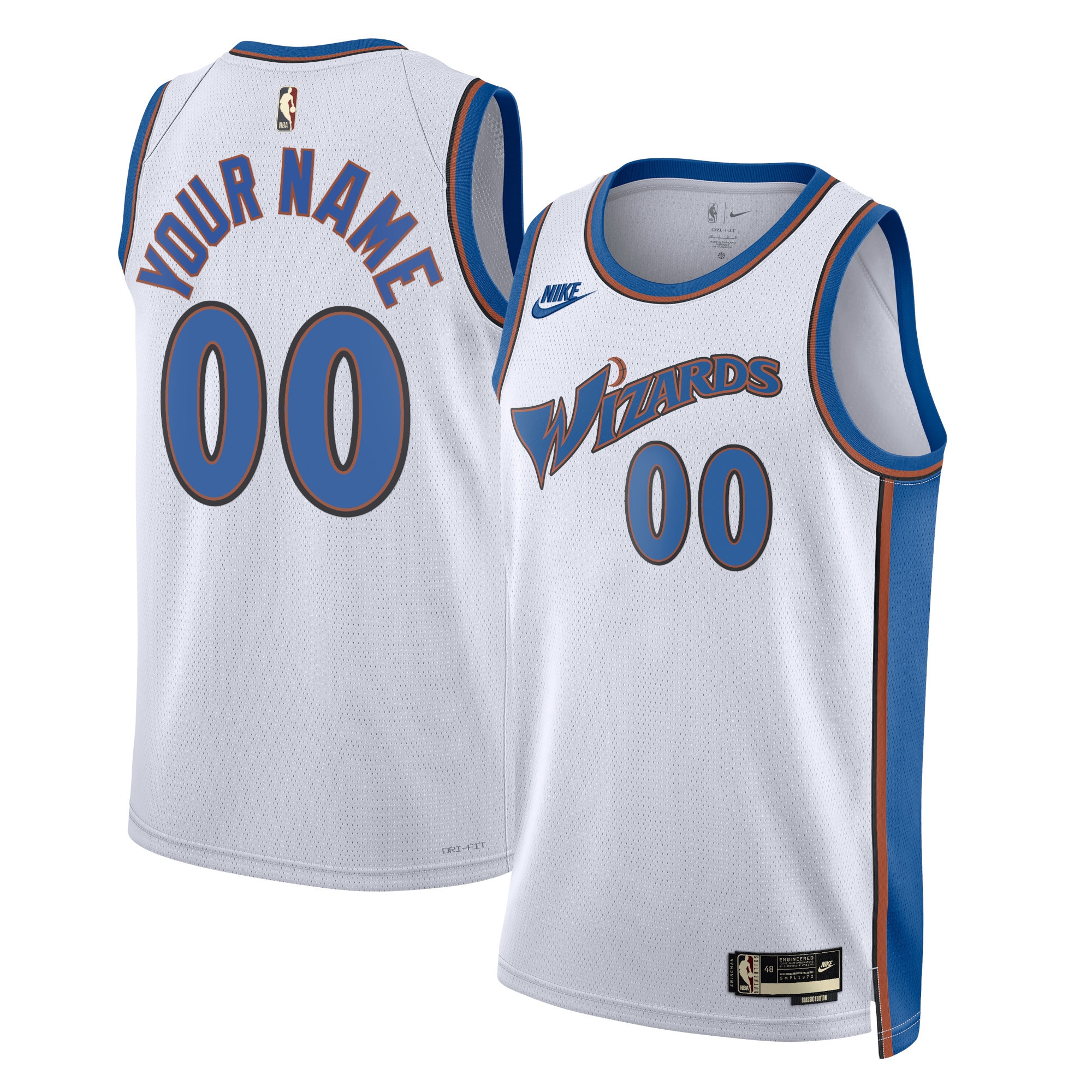 Washington Wizards  Unisex 2022\/23 Custom Swingman Jersey - Classic Edition - White