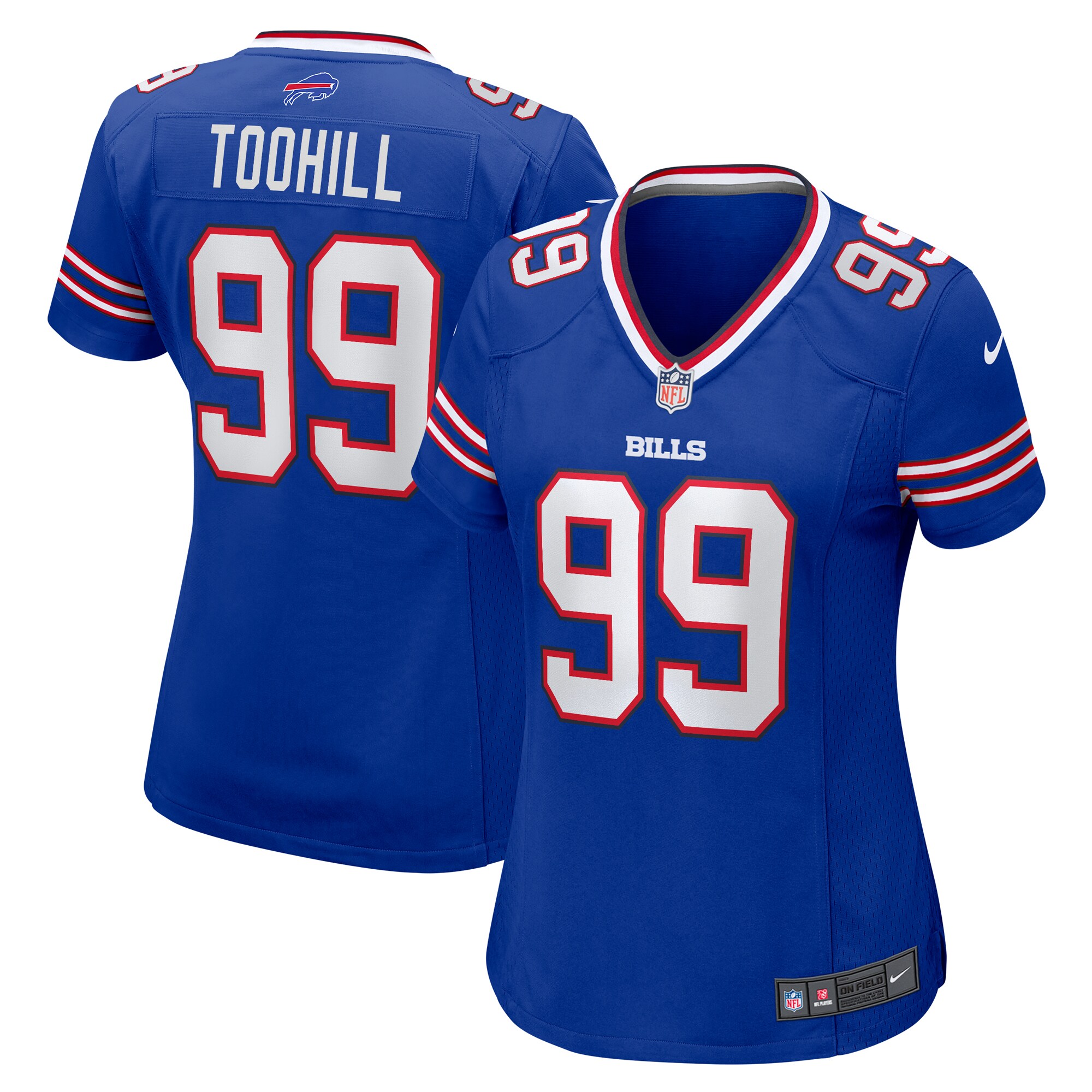 Casey Toohill Buffalo Bills  Women's Team Game Jersey -  Royal