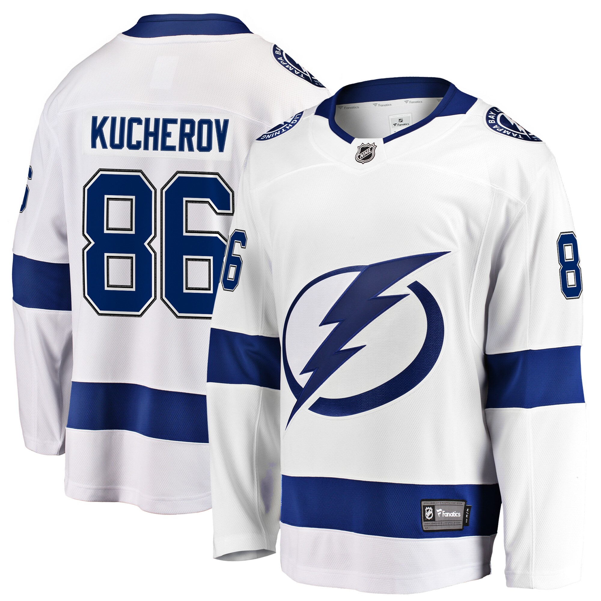 Nikita Kucherov Tampa Bay Lightning Fanatics Away Premier Breakaway Player Jersey - White