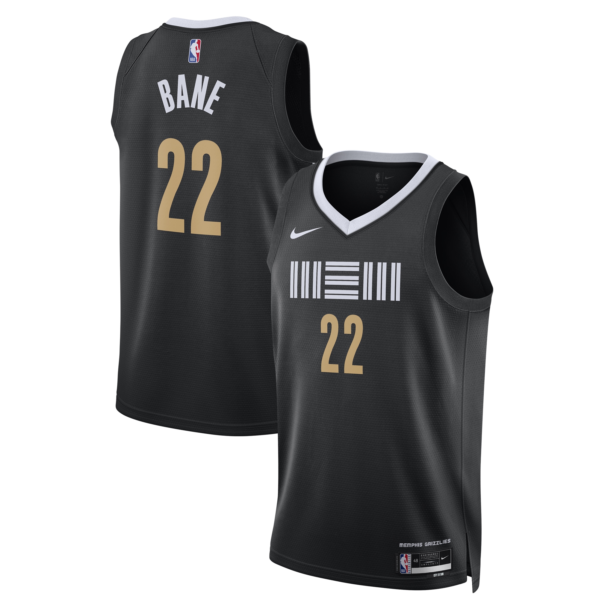 Desmond Bane Memphis Grizzlies  Unisex 2023\/24 Swingman Jersey - Black - City Edition
