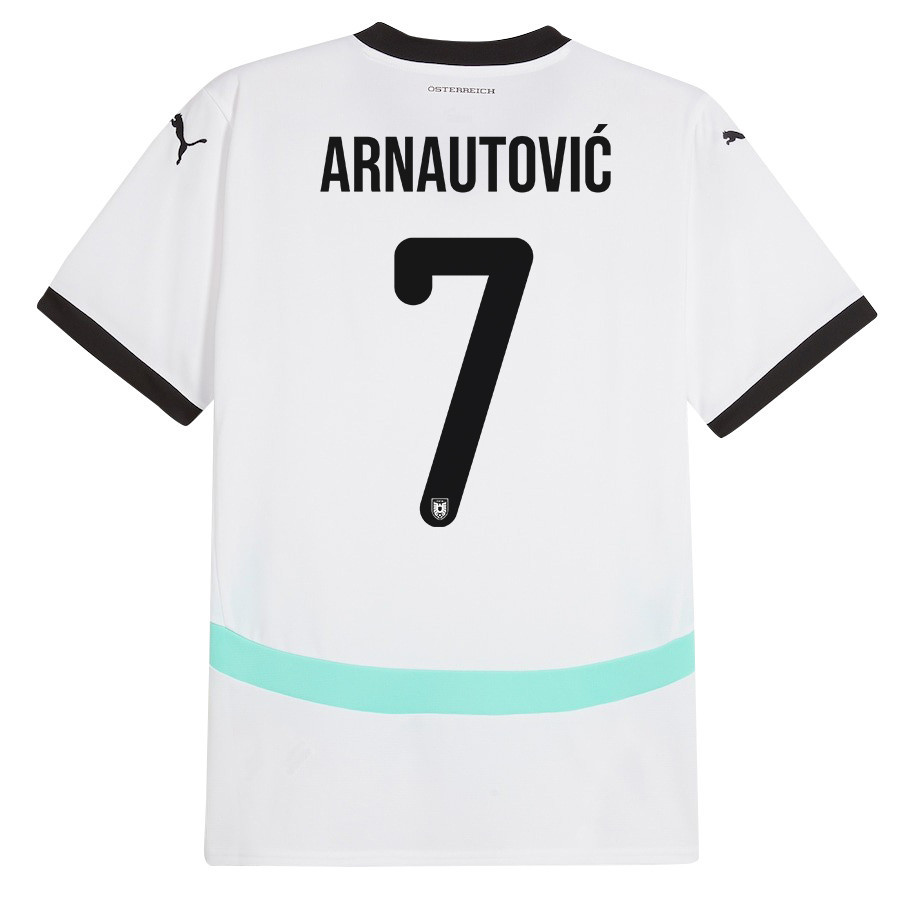 Marko Arnautović 7 Austria National Team 2024/25 Away Men Jersey - White