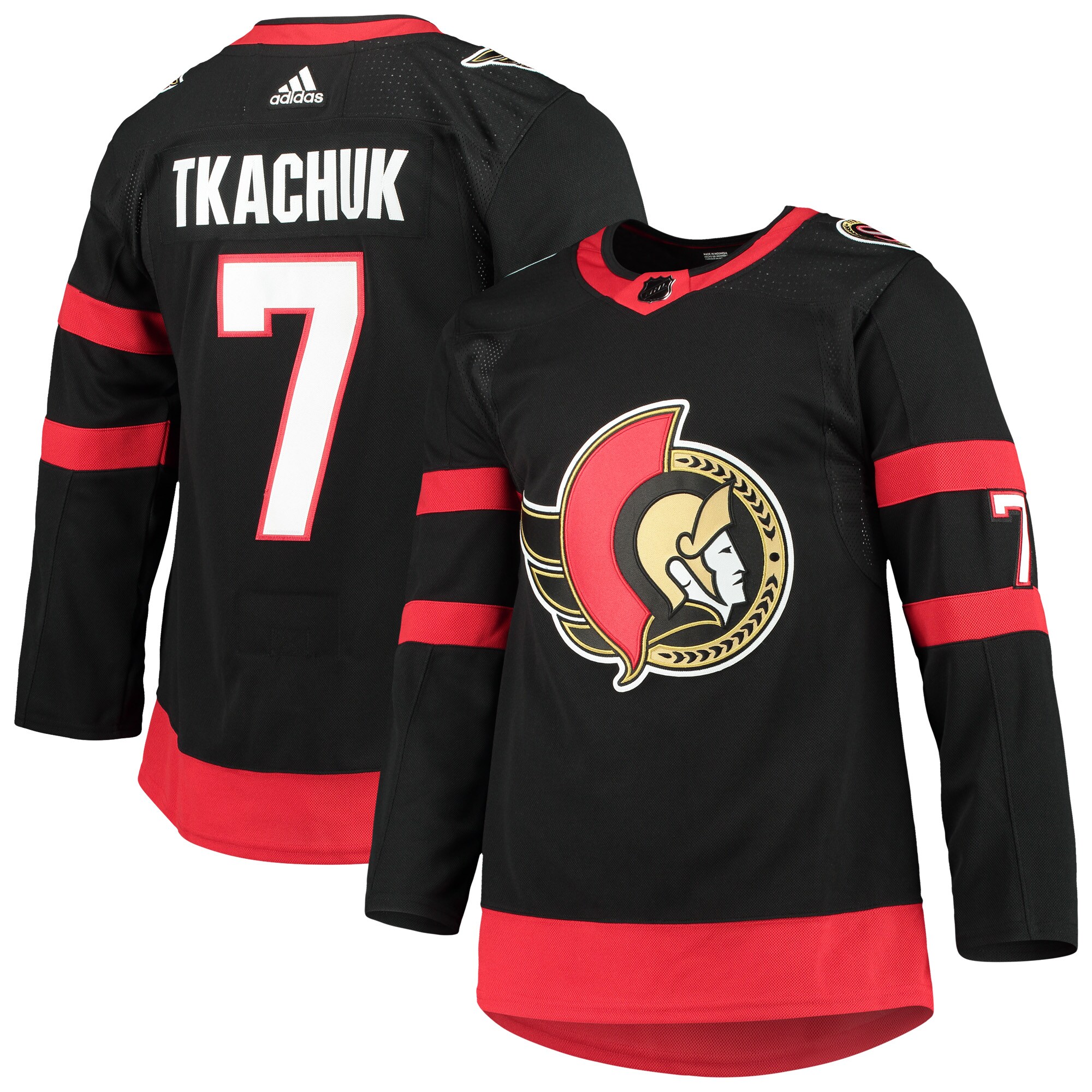 Brady Tkachuk Ottawa Senators adidas Home Primegreen Authentic Player Jersey - Black