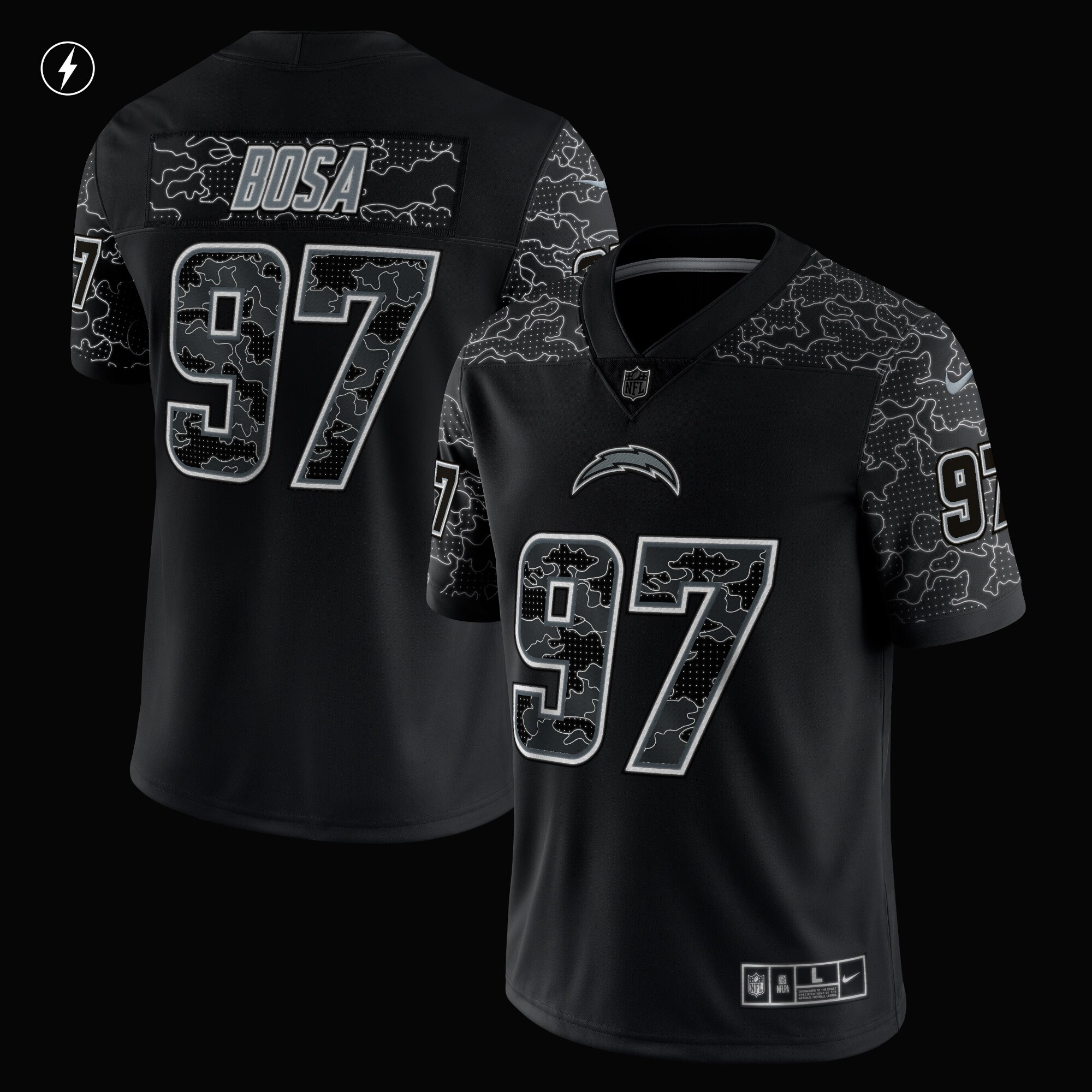 Joey Bosa Los Angeles Chargers  RFLCTV Limited Jersey - Black