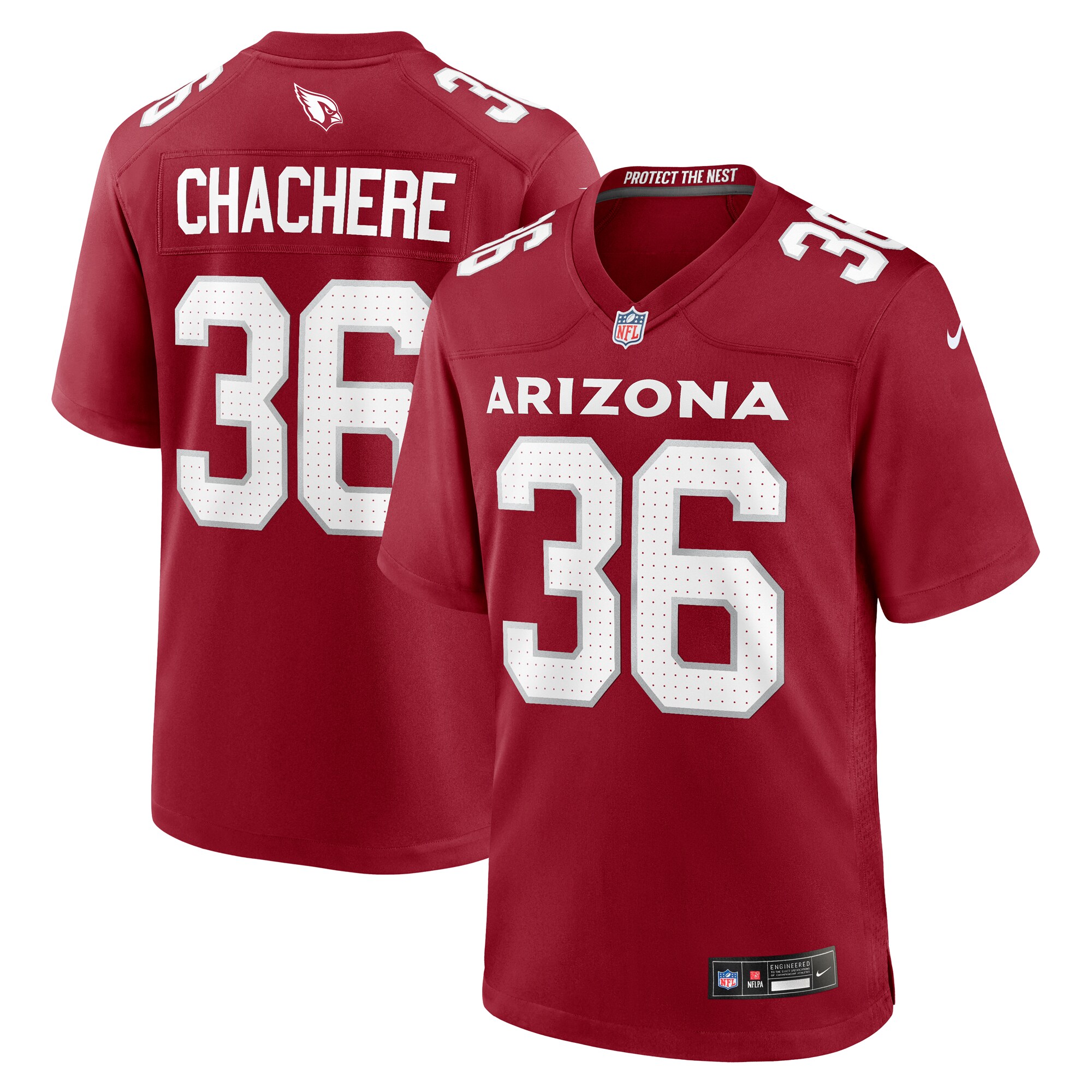 Andre Chachere Arizona Cardinals  Team Game Jersey -  Cardinal