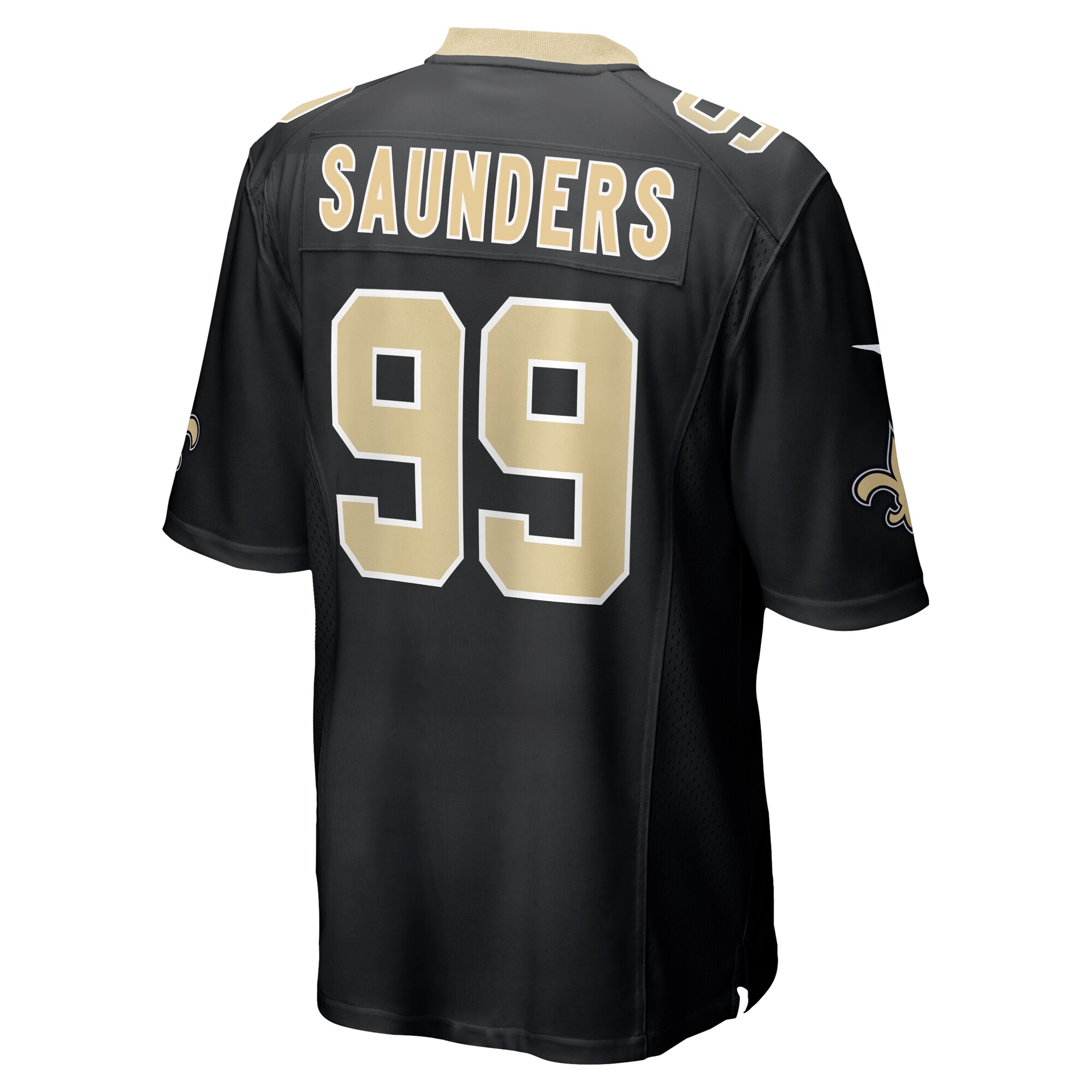 Khalen Saunders New Orleans Saints  Game Jersey - Black
