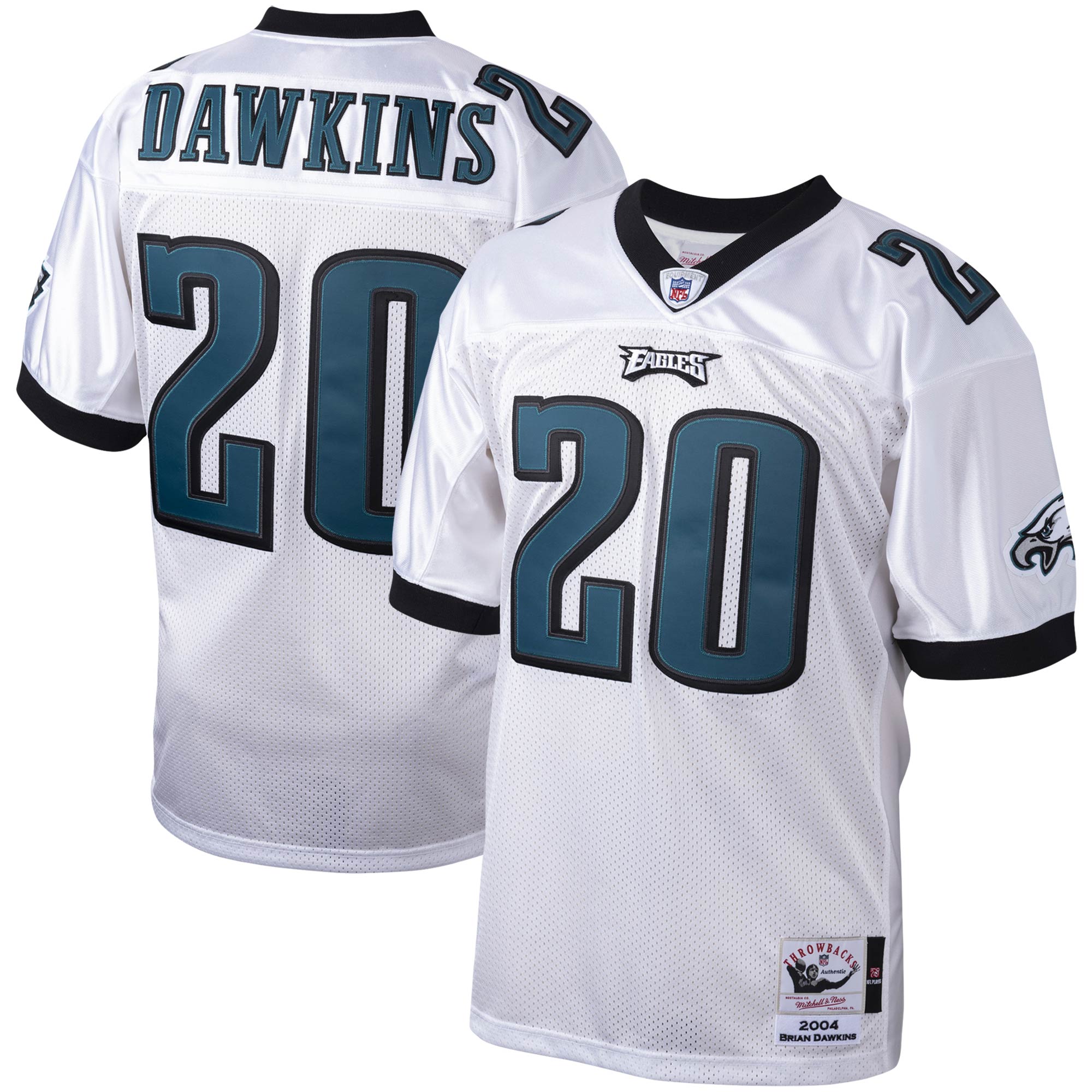 Brian Dawkins Philadelphia Eagles 2004 Mitchell & Ness Authentic Throwback Retired Player Jersey - White