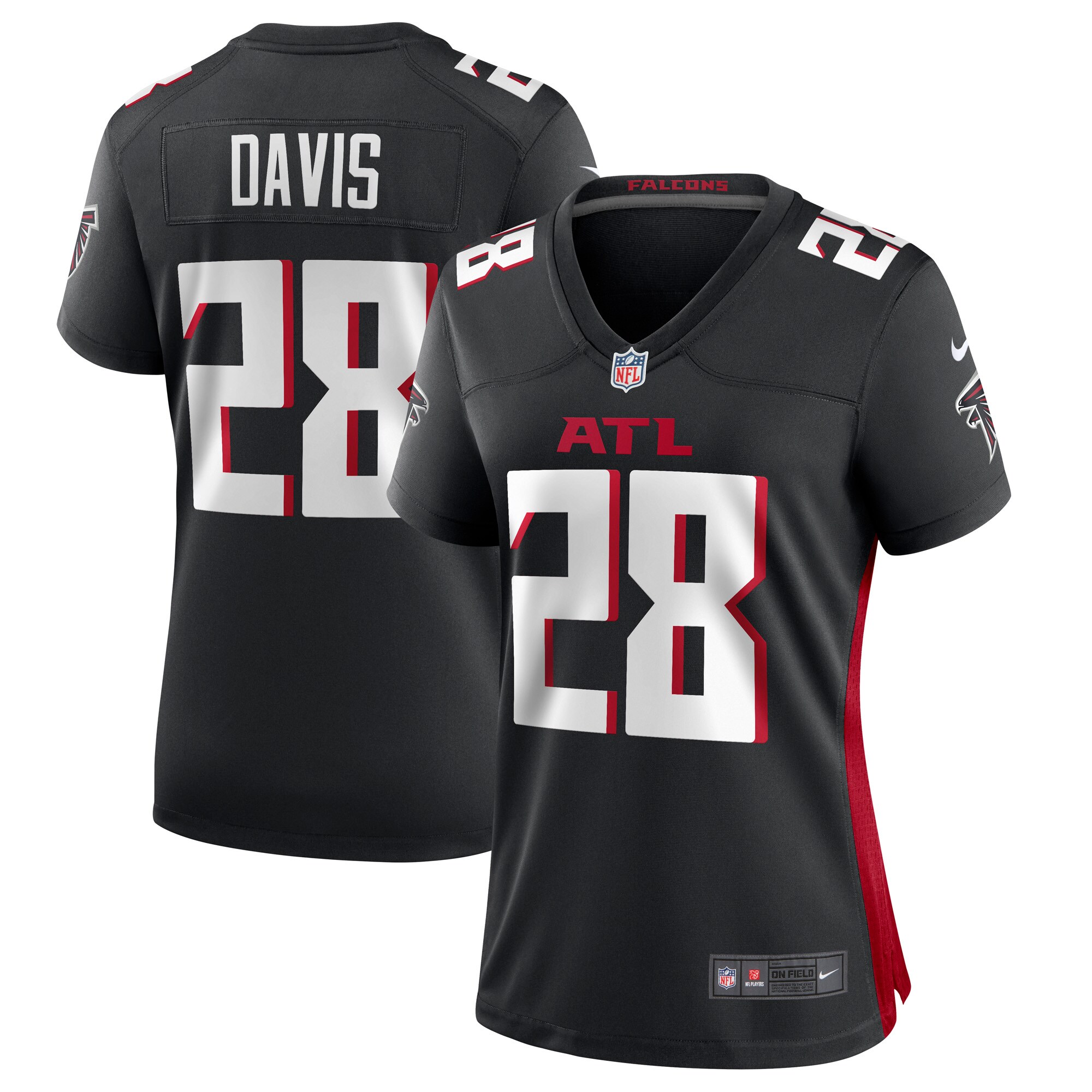Mike Davis Atlanta Falcons  Women's Game Player Jersey - Black
