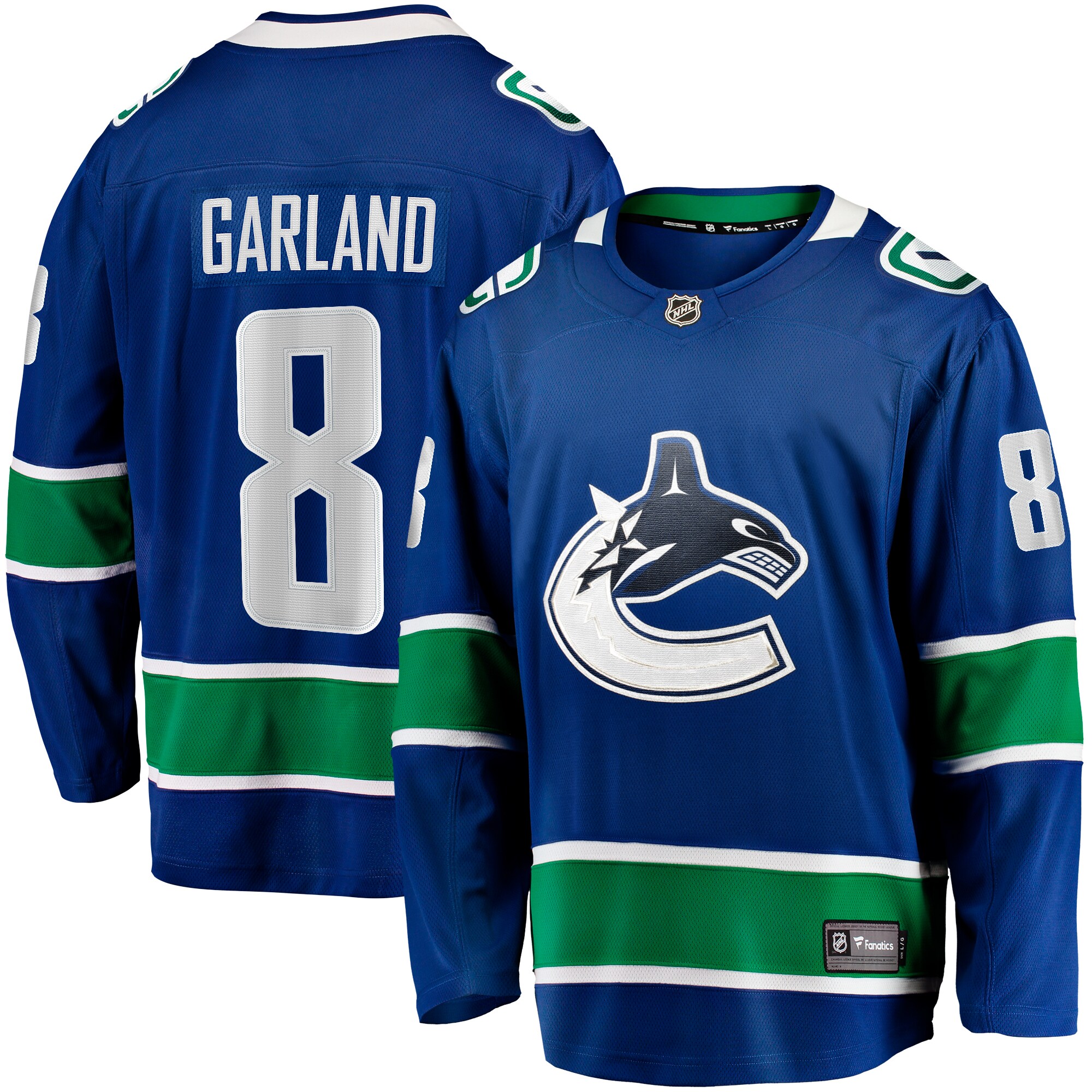 Conor Garland Vancouver Canucks Fanatics Home Breakaway Jersey - Blue