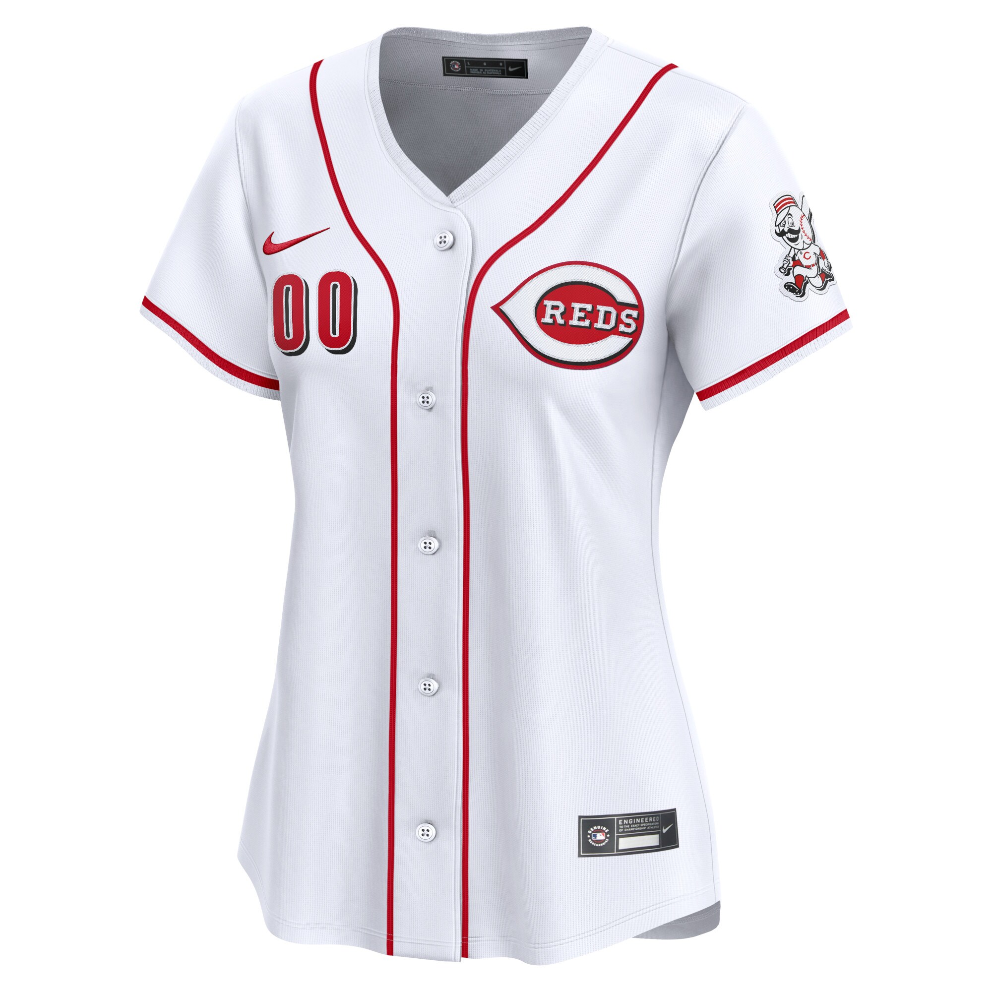 Cincinnati Reds  Women's Home Limited Custom Jersey - White