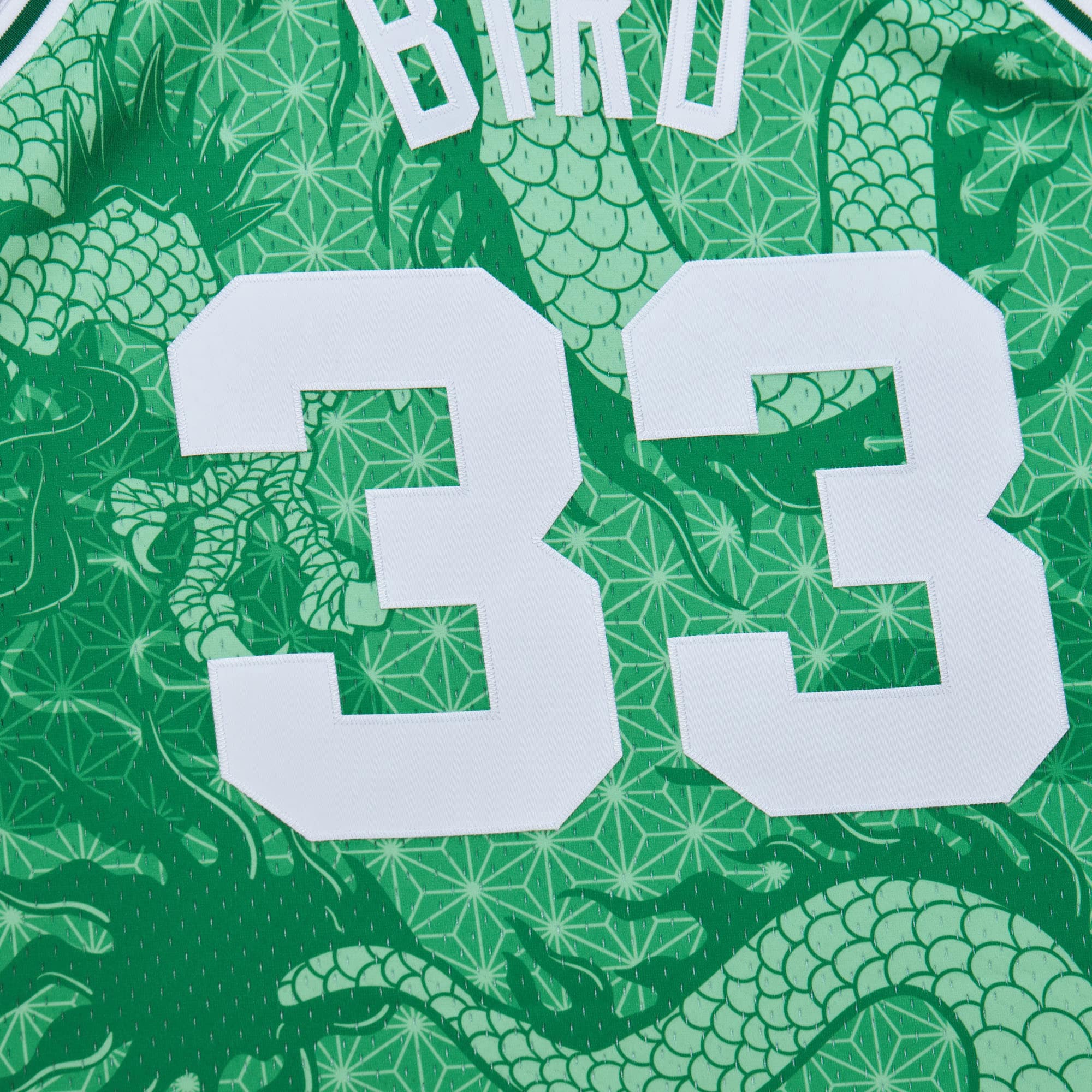 Larry Bird Boston Celtics Mitchell & Ness 1985\/86 Hardwood Classics Asian Heritage 6.0 Swingman Throwback Player Jersey - Kelly Green