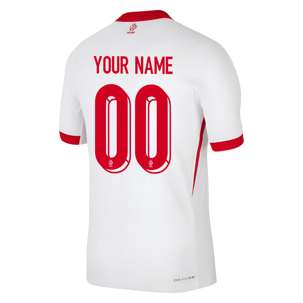 Poland National Team 2024/25 Custom Home Men Jersey - White