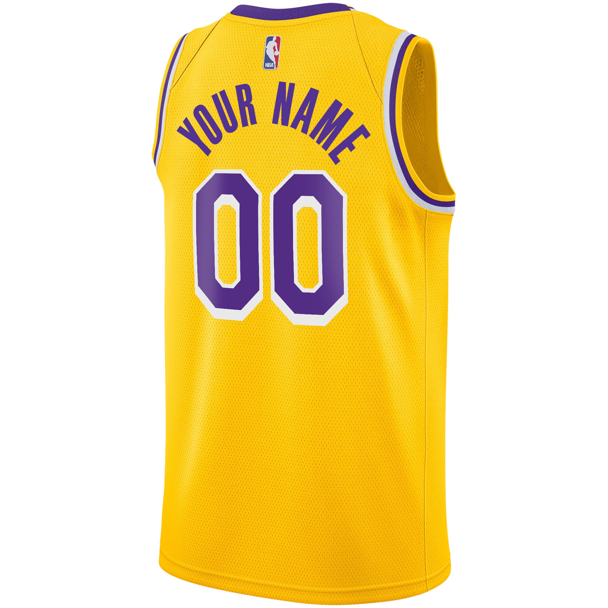 Los Angeles Lakers  Custom Swingman Jersey Gold - Icon Edition