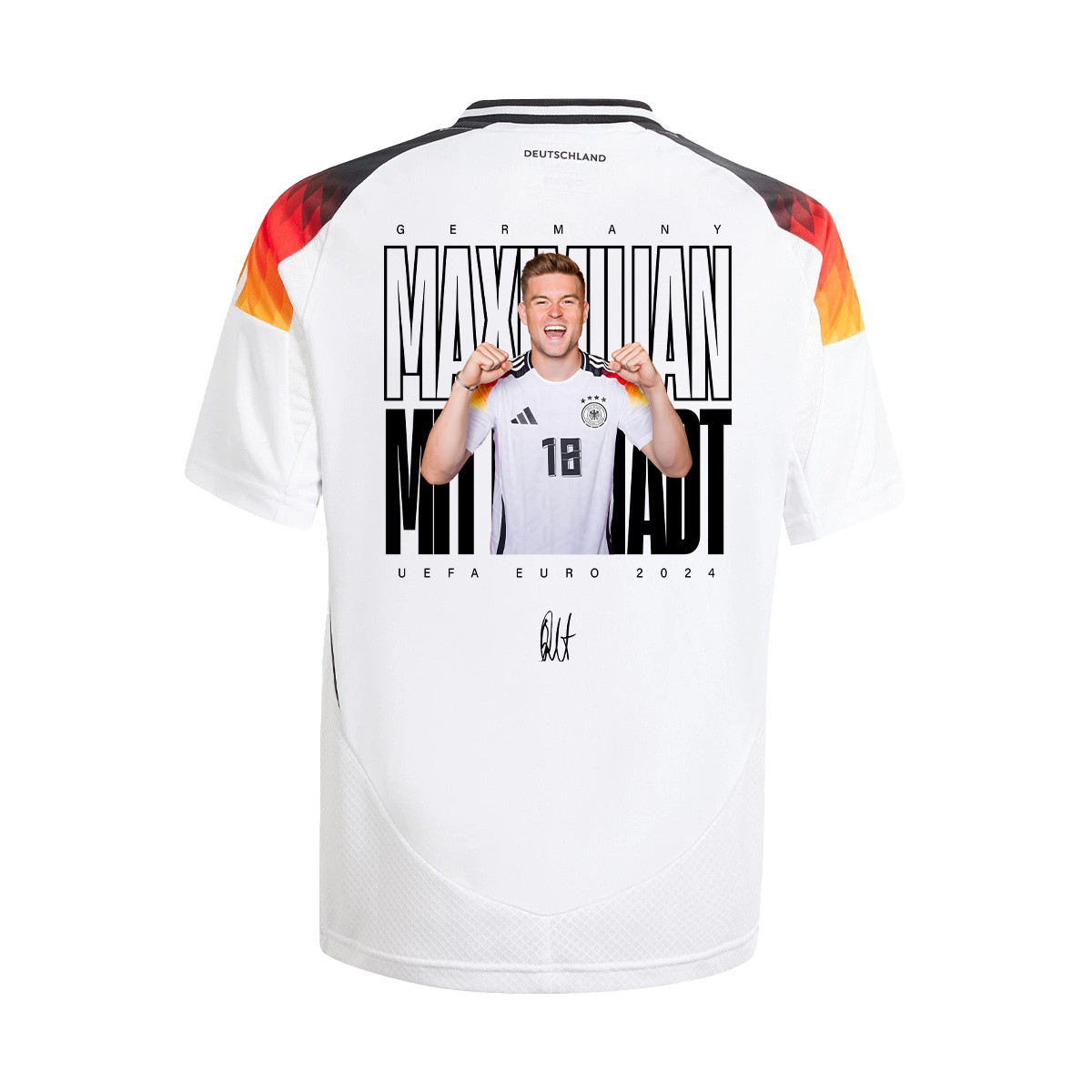 Maximilian Mittelstädt 18 Signed Young Talent Germany National Team 2024 Home YOUTH Jersey - White