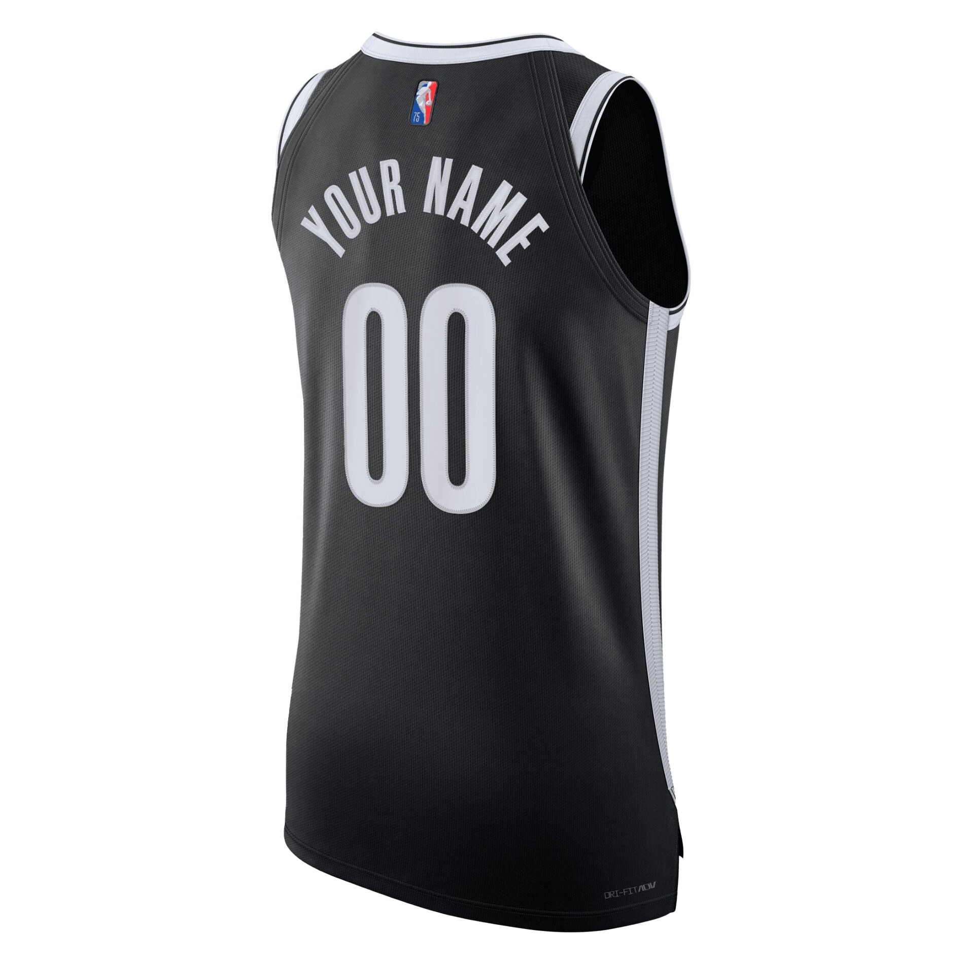 Brooklyn Nets  2021\/22 Diamond Authentic Custom Jersey - Icon Edition - Black