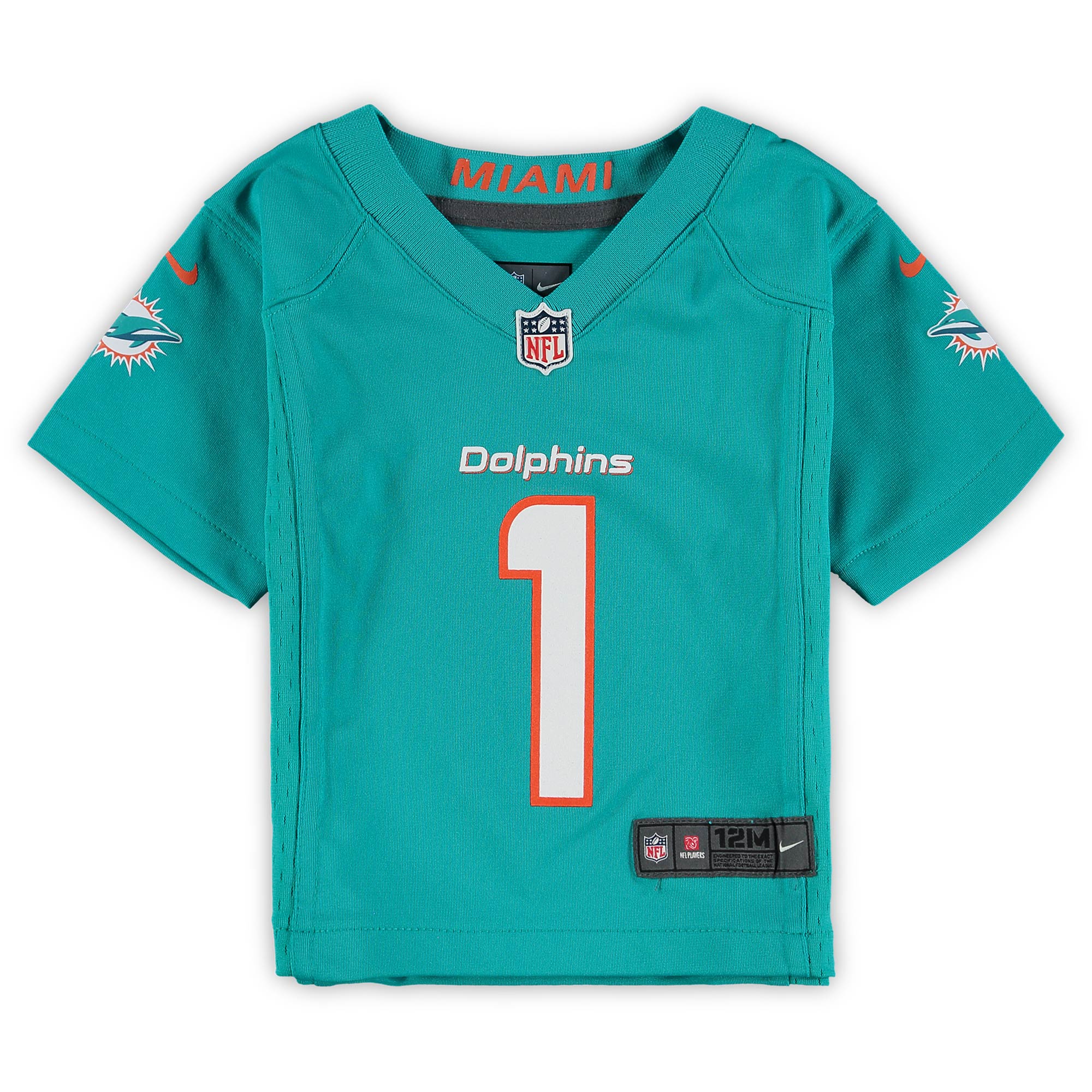 Tua Tagovailoa Miami Dolphins  Infant Game Jersey - Aqua