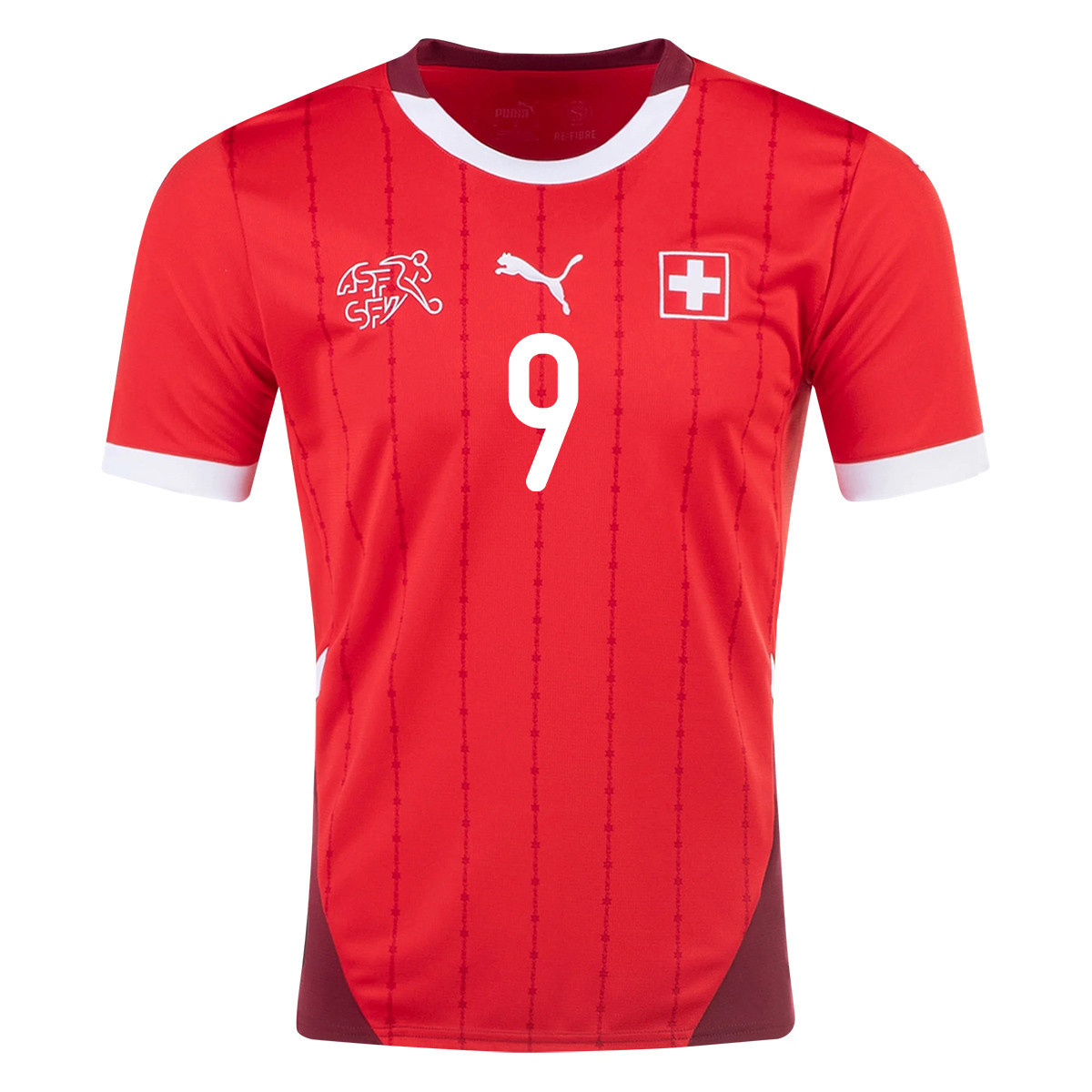 Noah Okafor 9 Switzerland National Team 2024/25 Home Men Jersey - Red