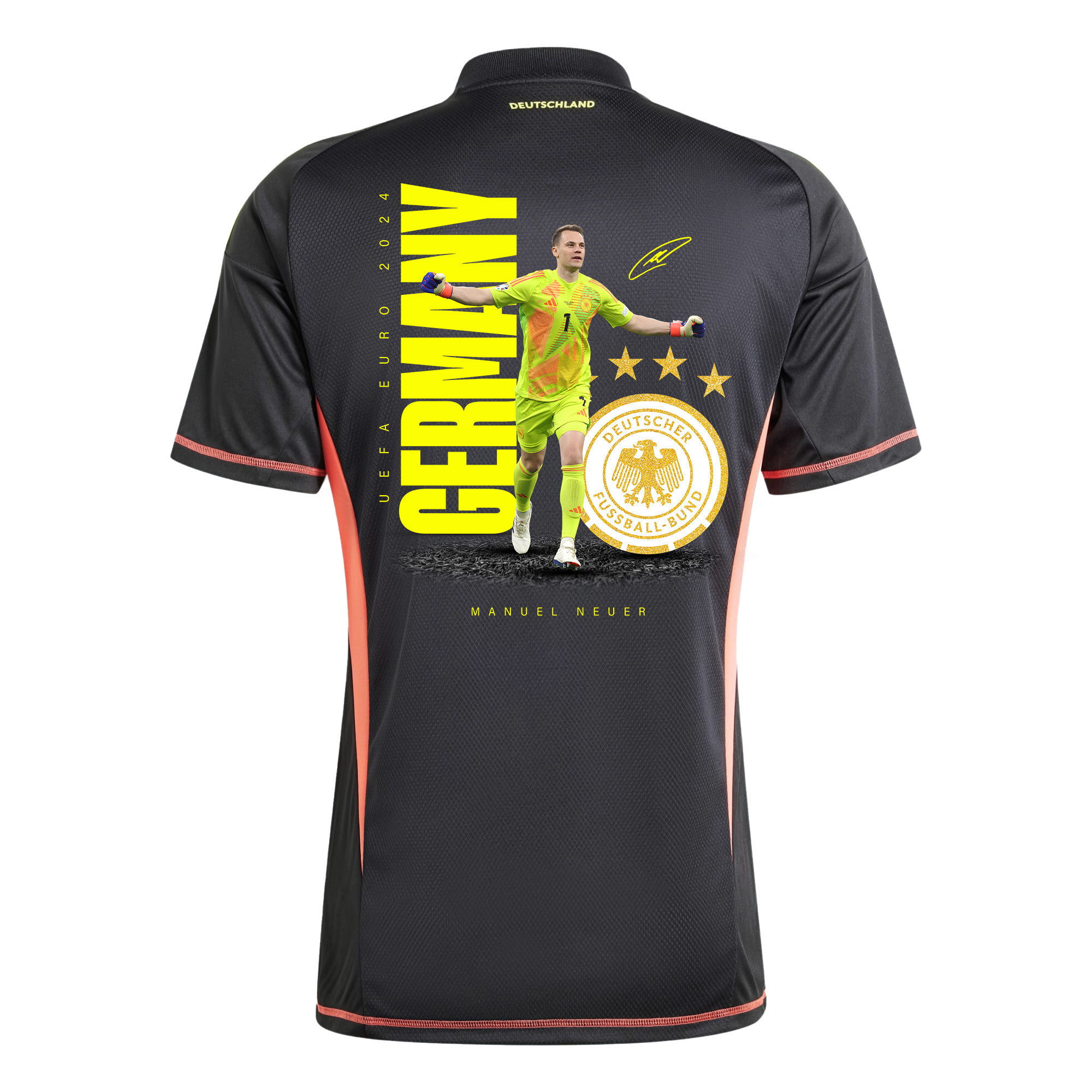 Manuel Neuer Signed Best Goalkeeper Germany National Team 2024 Men Jersey - Black