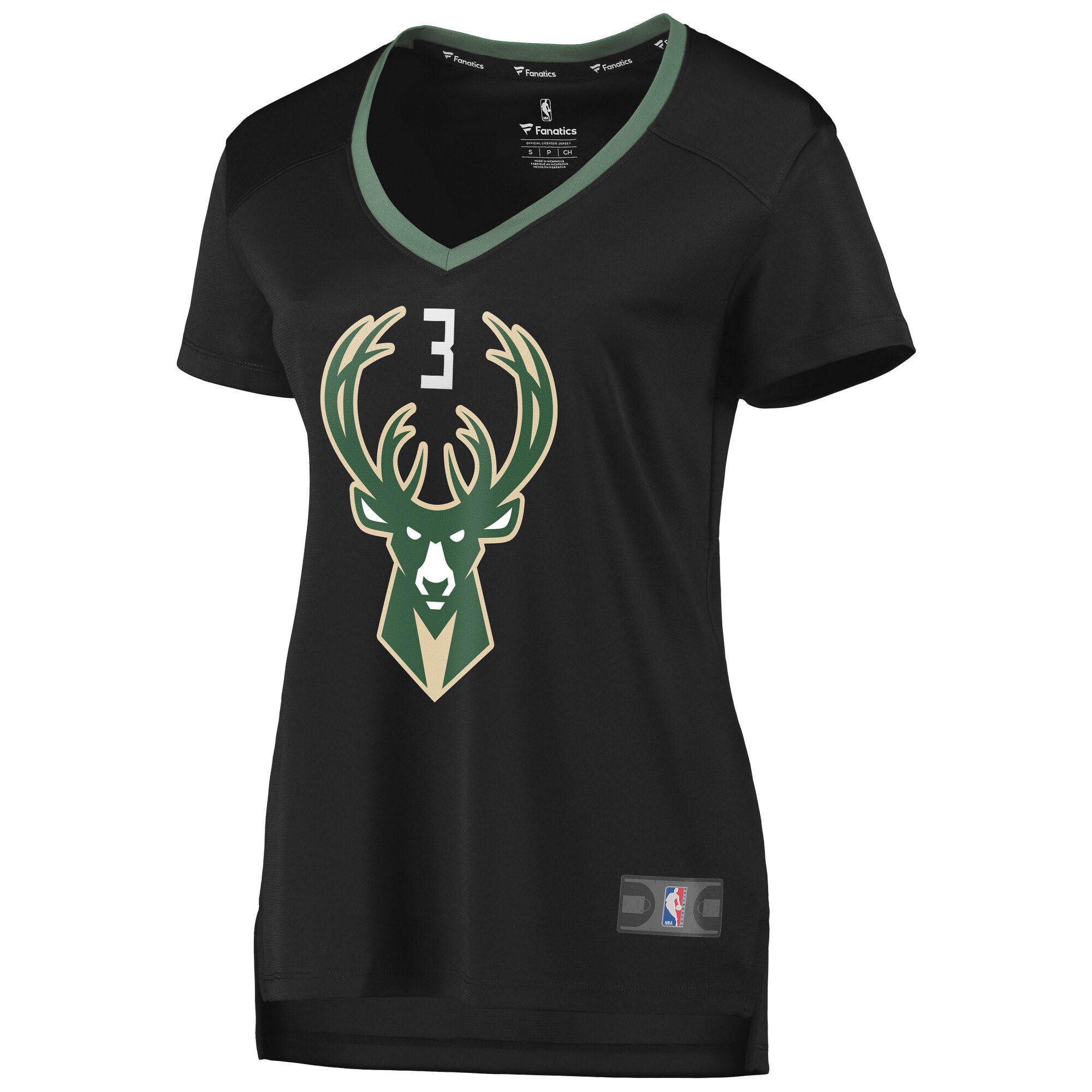 George Hill Milwaukee Bucks Fanatics Women's Fast Break Replica Player Jersey - Statement Edition - Black