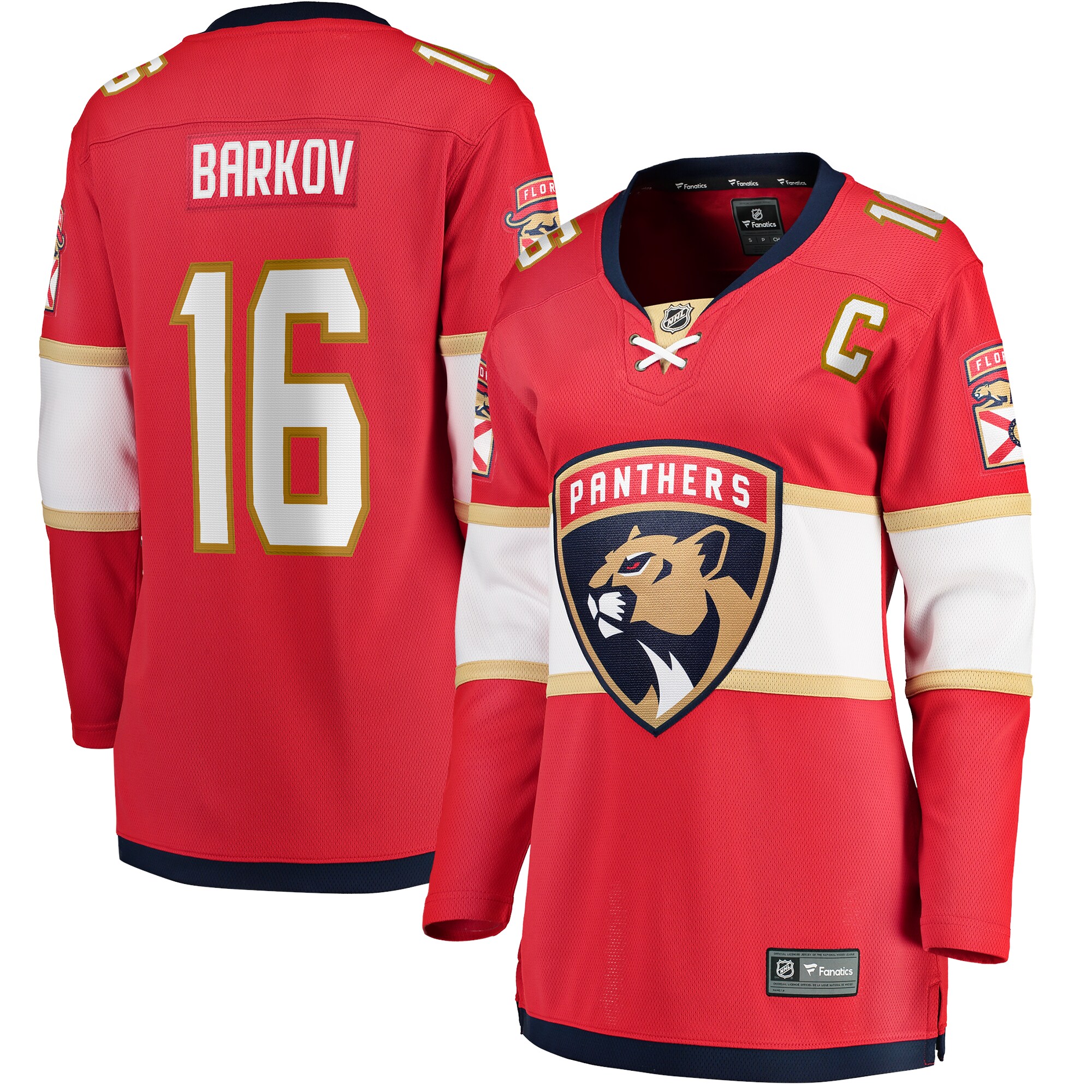 Aleksander Barkov Florida Panthers Fanatics Women's Captain Patch Home Breakaway Player Jersey - Red