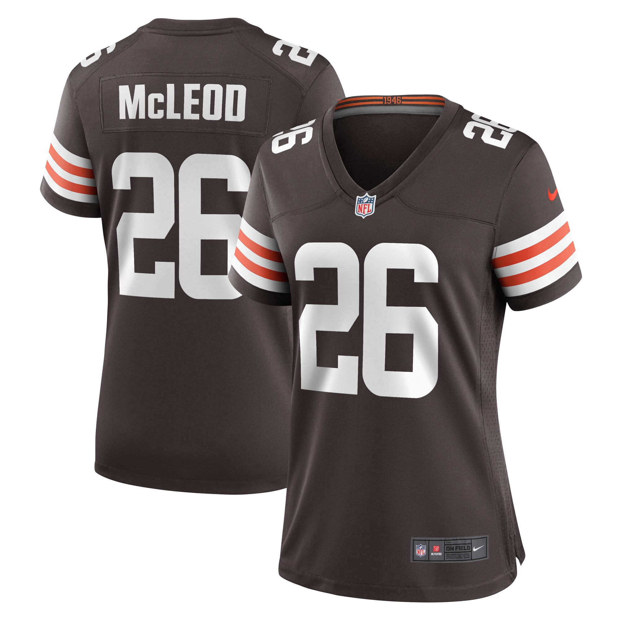Rodney McLeod Cleveland Browns  Women's Team Game Jersey -  Brown