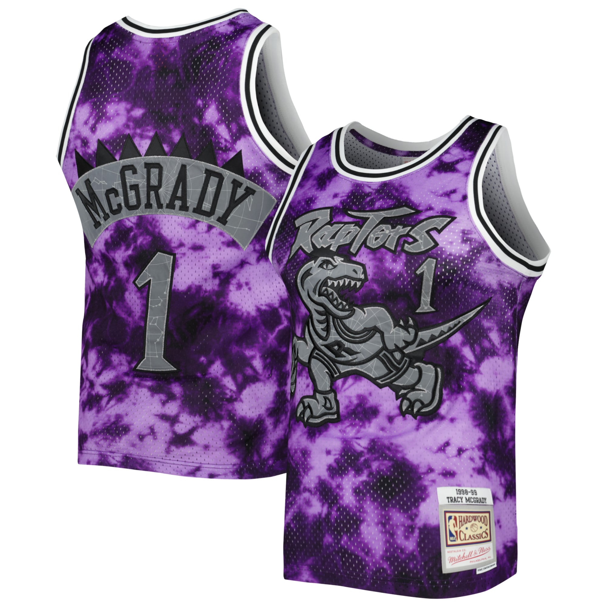 Tracy McGrady Toronto Raptors Mitchell & Ness 1998\/99 Galaxy Swingman Jersey - Purple