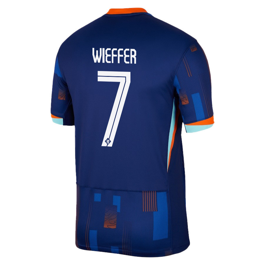 Mats Wieffer 7 Netherlands National Team 2024/25 Away Men Jersey - Navy