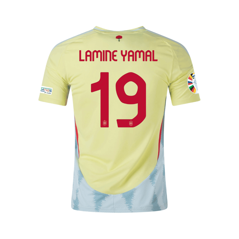 Lamine Yamal 19 Spain National Team 2024 Away Men Jersey - Yellow