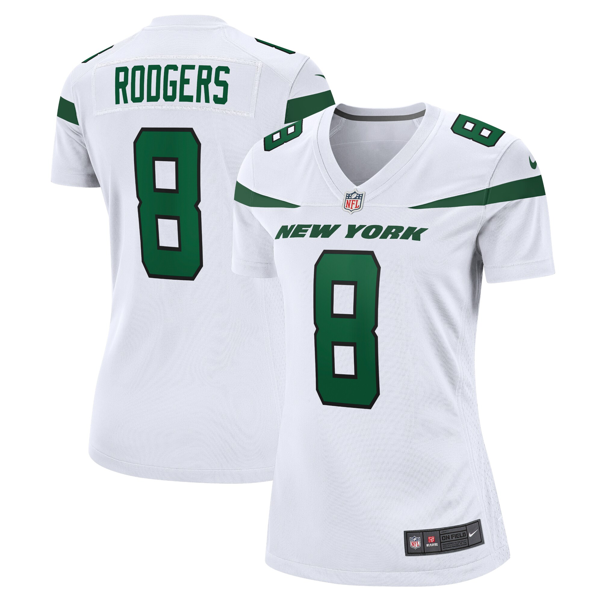Aaron Rodgers New York Jets  Women's Player Jersey - White