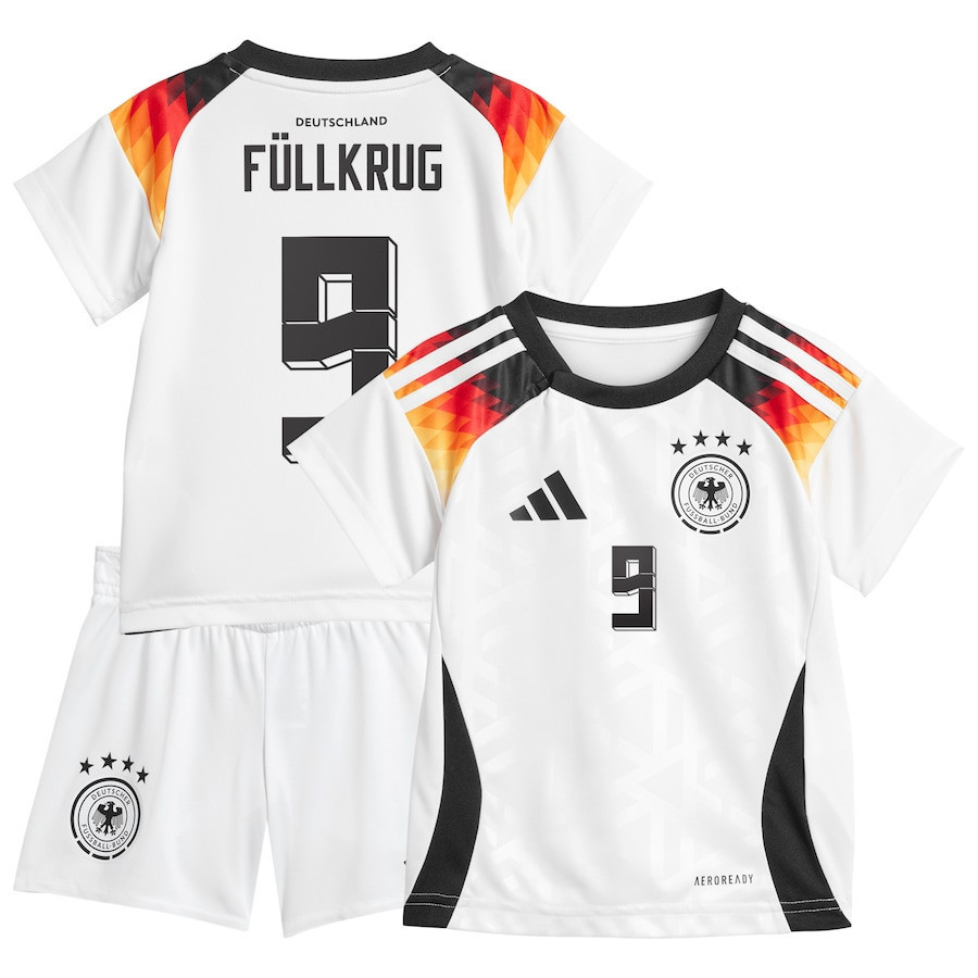 Niclas Füllkrug 9 Germany National Team 2024 Home YOUTH Kit Jersey - White