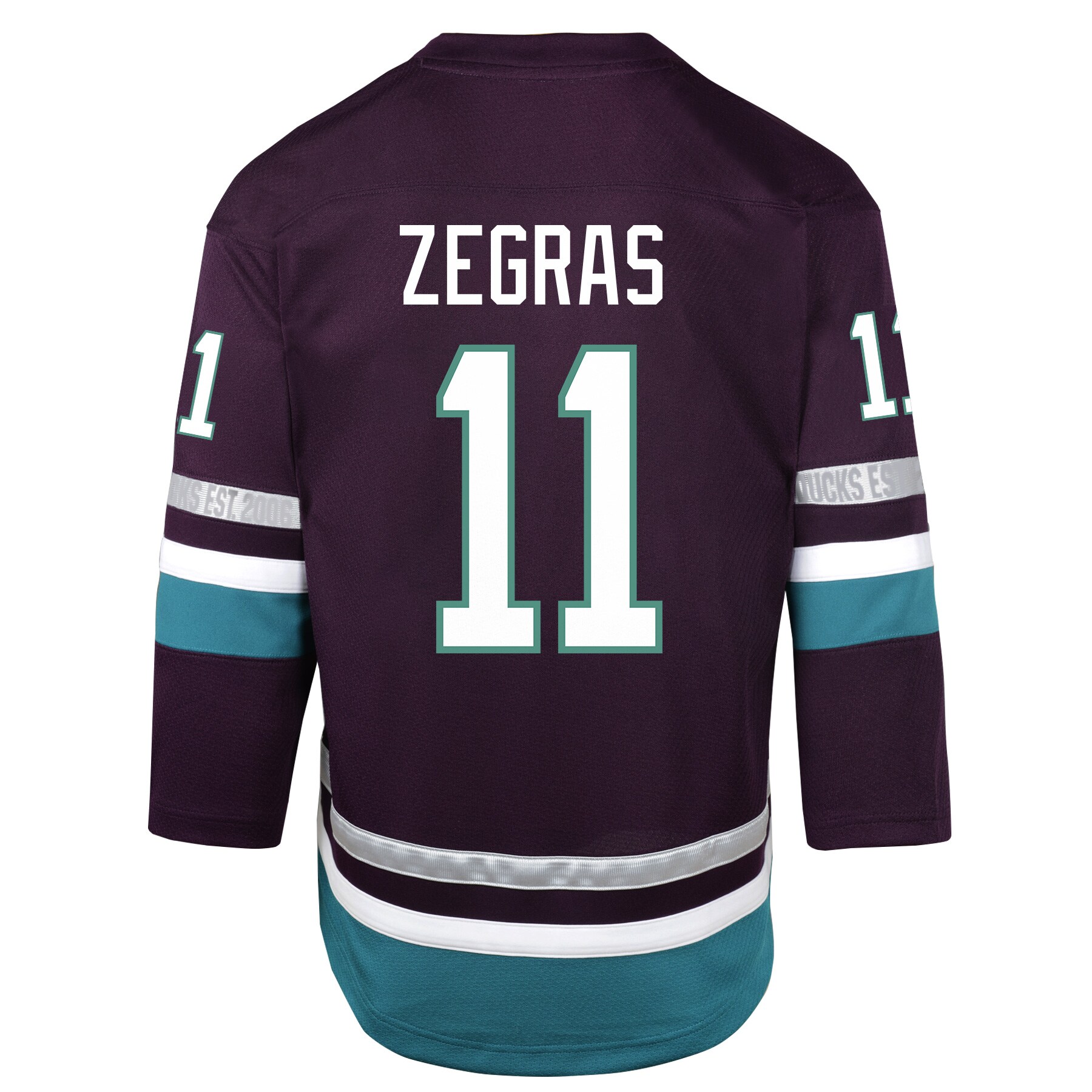 Trevor Zegras Anaheim Ducks Youth 30th Anniversary Replica Player Jersey\u00c2\u00a0\u00e2\u20ac\u201c Purple