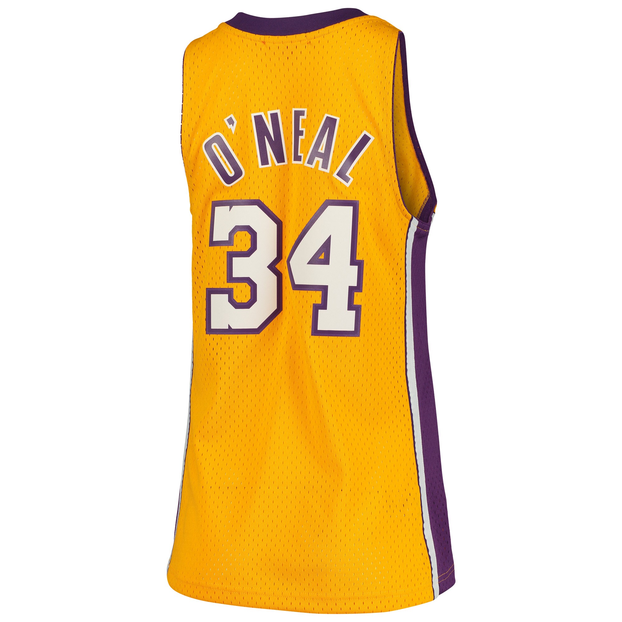 Shaquille O'Neal Los Angeles Lakers Mitchell & Ness Women's 1999\/00 Hardwood Classics Swingman Jersey - Gold