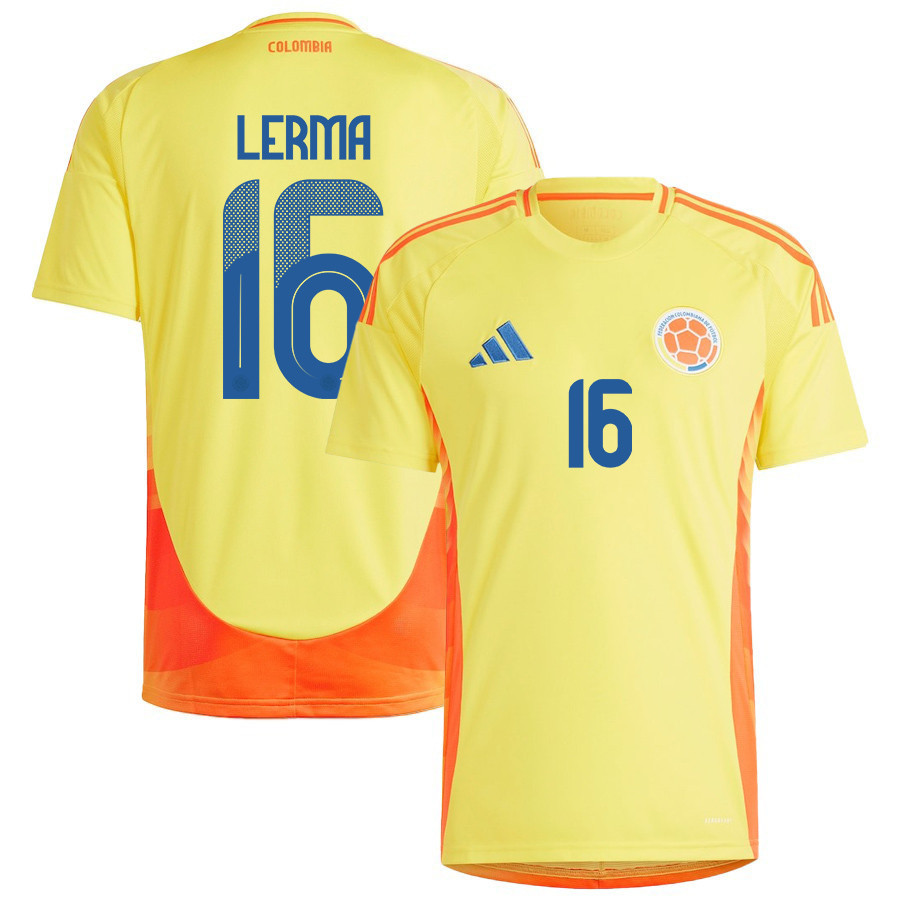 Jefferson Lerma 16 Colombia National Team 2024/25 Home Men Jersey - Yellow