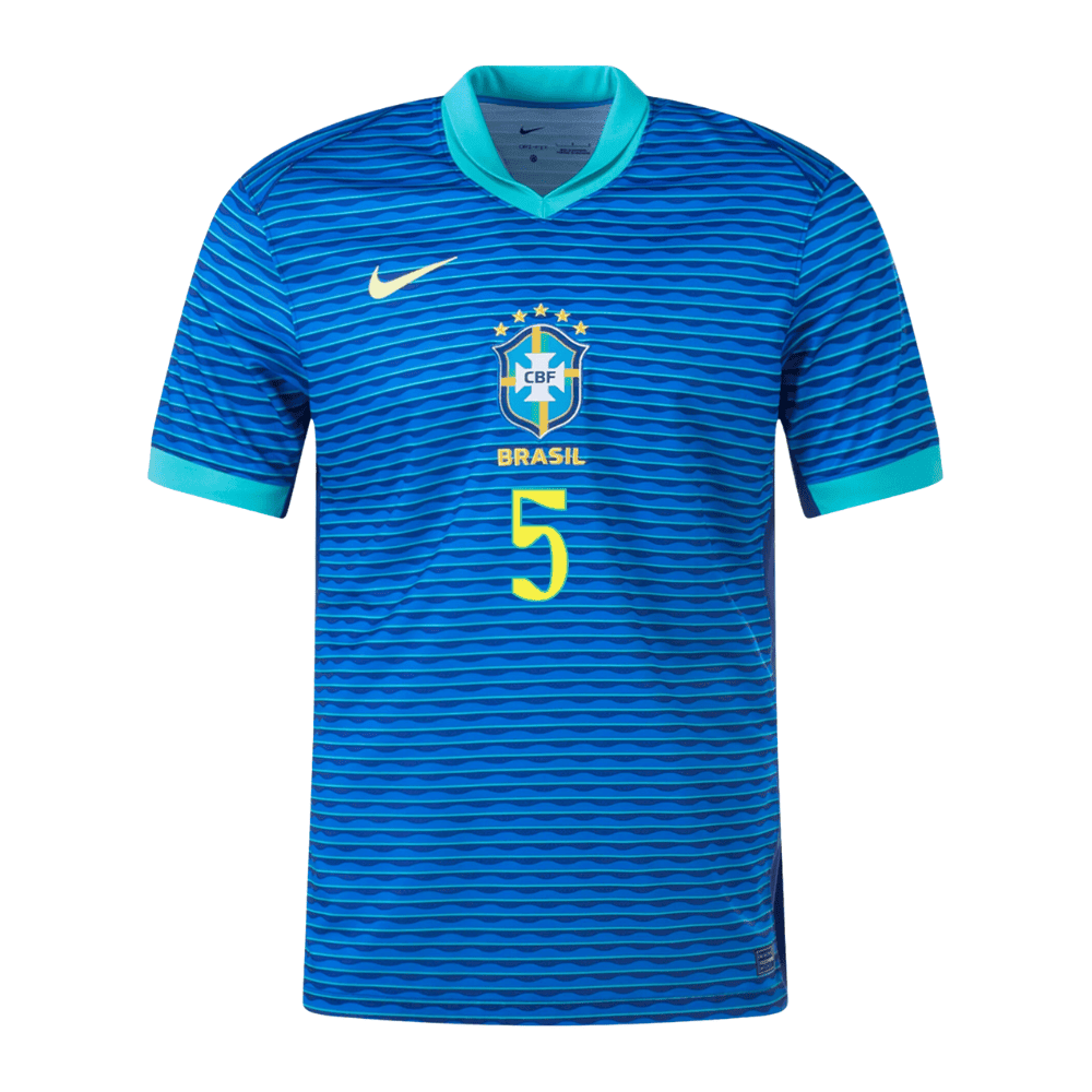 Casemiro 5 Brazil National Team 2024 Away Stadium Men Jersey - Blue