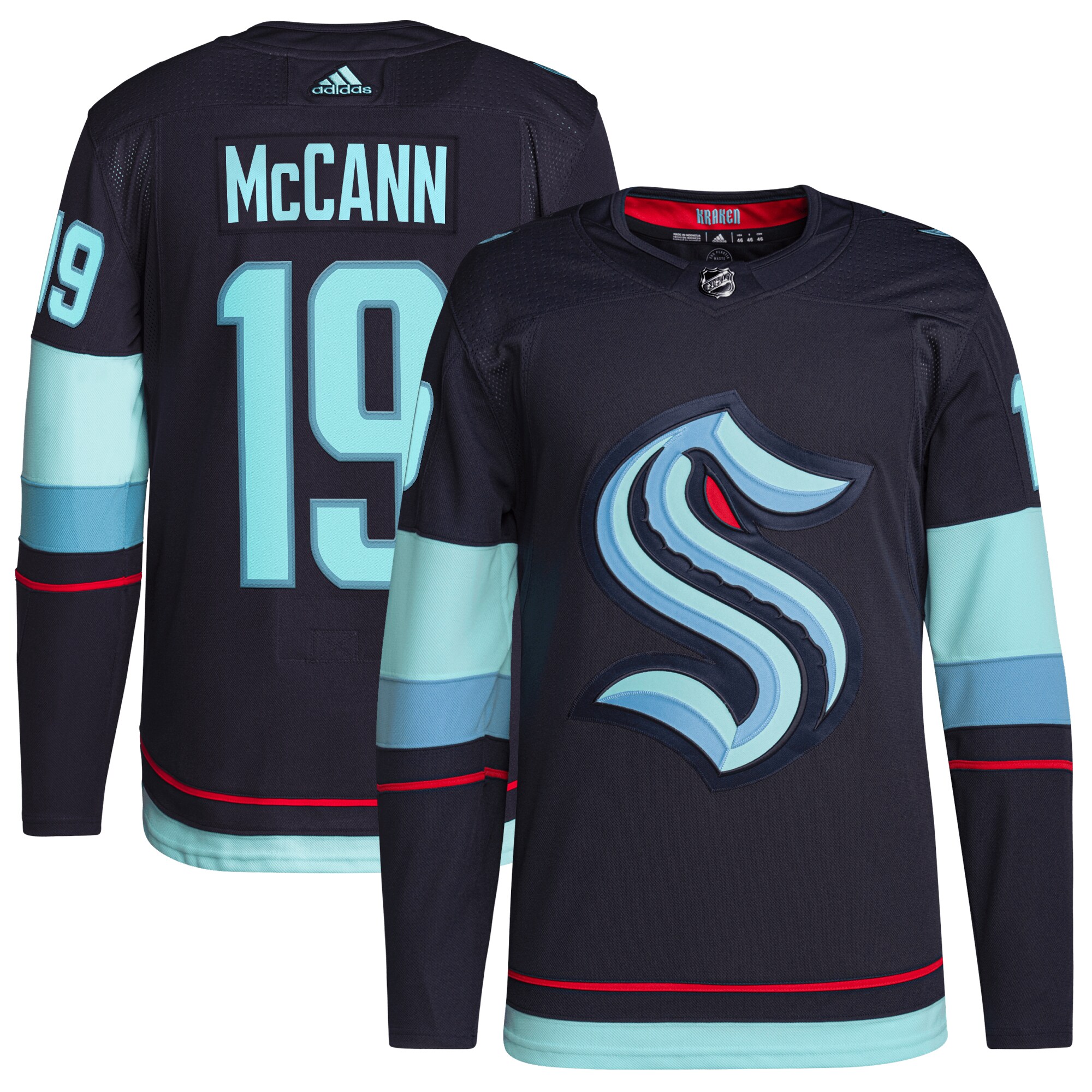 Jared McCann Seattle Kraken adidas Home Authentic Primegreen Player Jersey - Deep Sea Blue