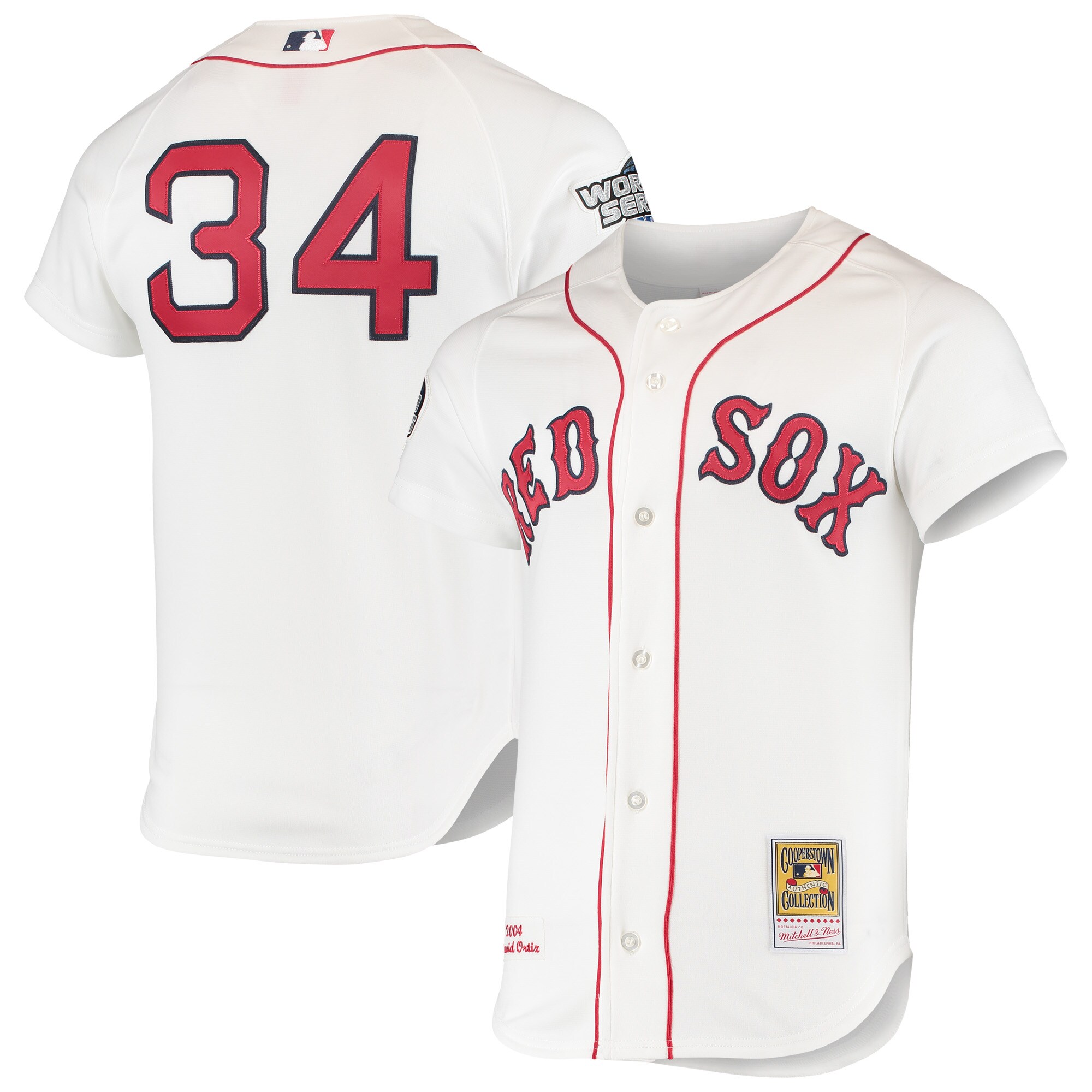 David Ortiz Boston Red Sox Mitchell & Ness 2004 Cooperstown Collection ...