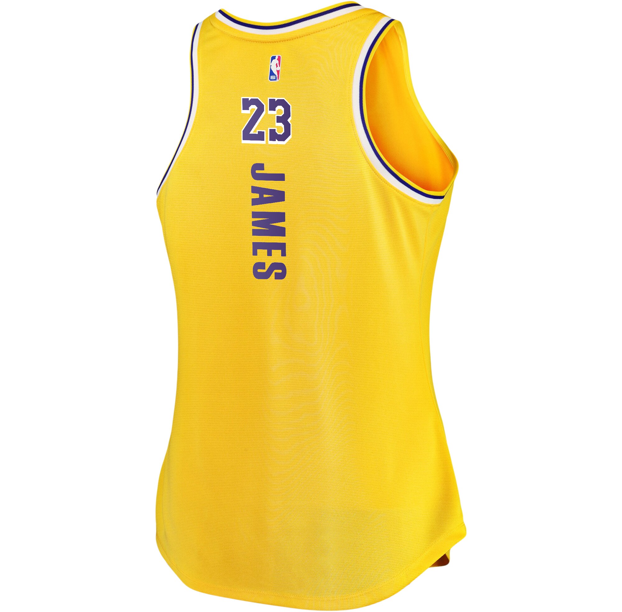 LeBron James Los Angeles Lakers Fanatics Women's Fast Break Tank Jersey - Gold