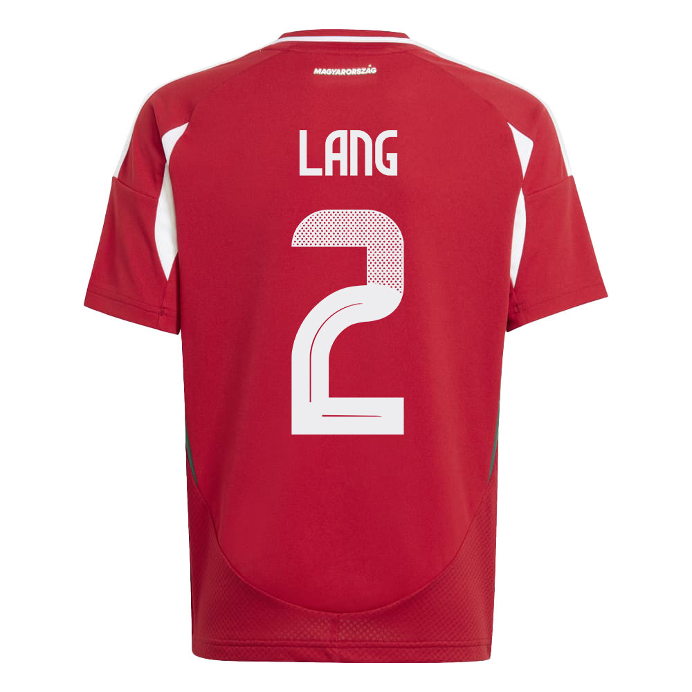 Ádám Lang 2 Hungary National Team 2024/25 Home YOUTH Jersey - Red
