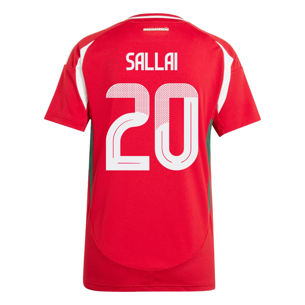 Roland Sallai 20 Hungary National Team 2024/25 Home WOMEN Jersey - Red