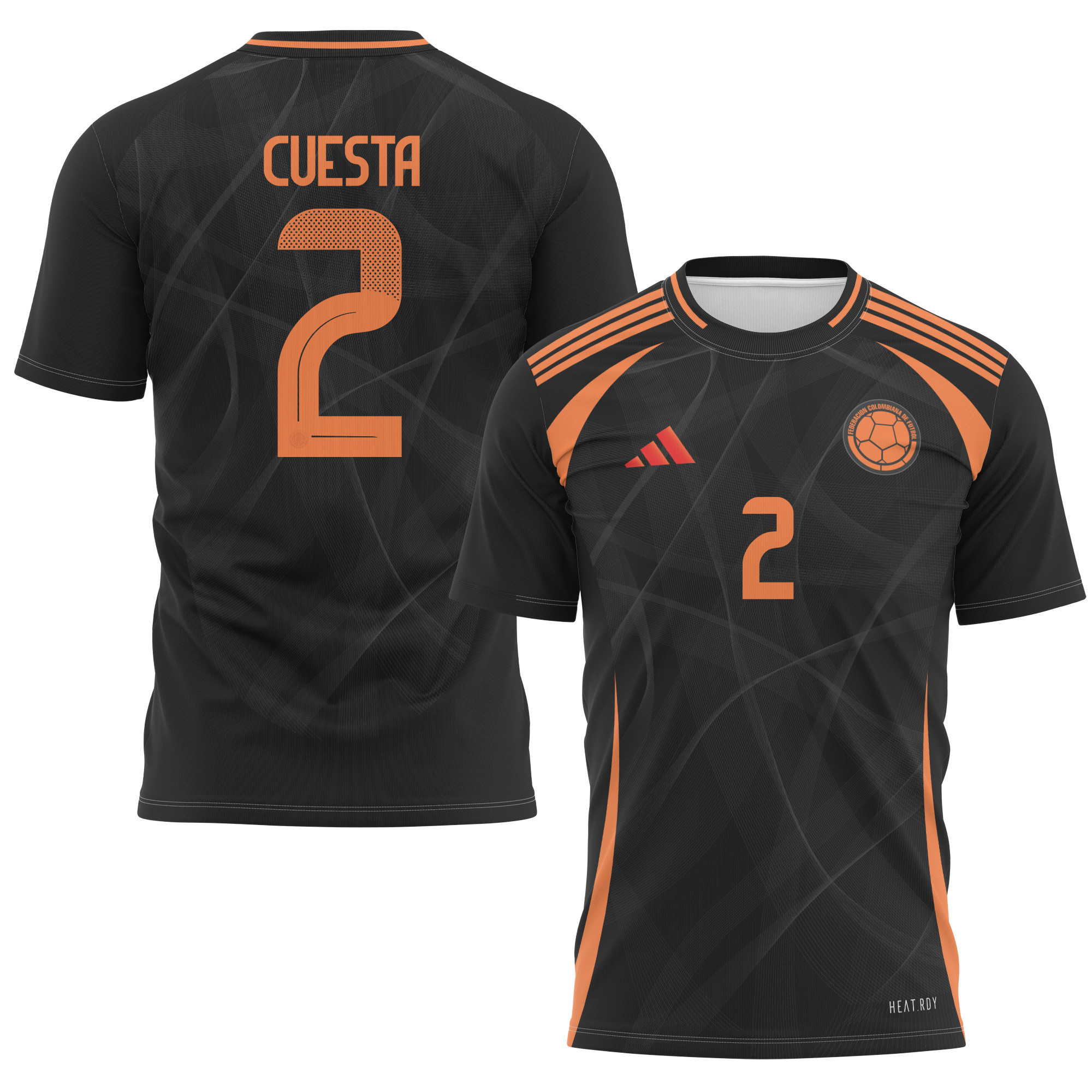 Carlos Cuesta 2 Colombia National Team 2024 Away Kits AOP T-shirt - Black