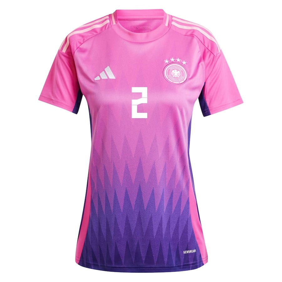 Antonio Rüdiger 2 Germany National Team 2024 Away Women Jersey - Pink